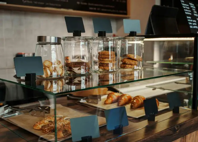 Display of Pastries and Cookies in a Cafe