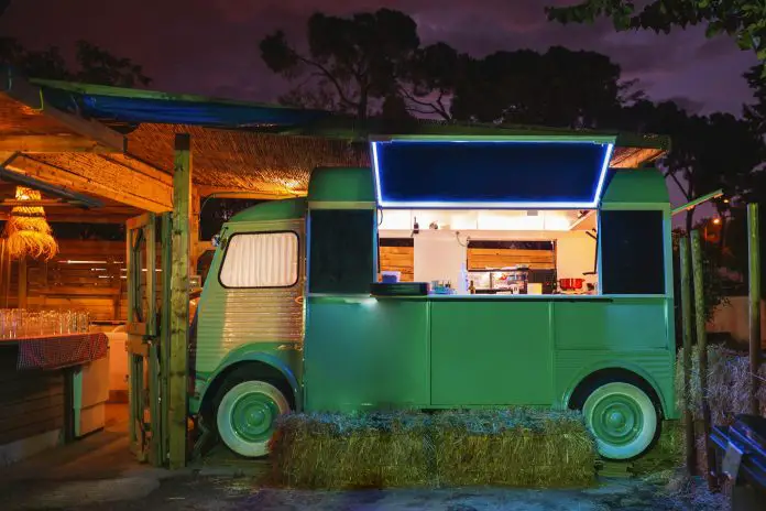 Food truck business in the street