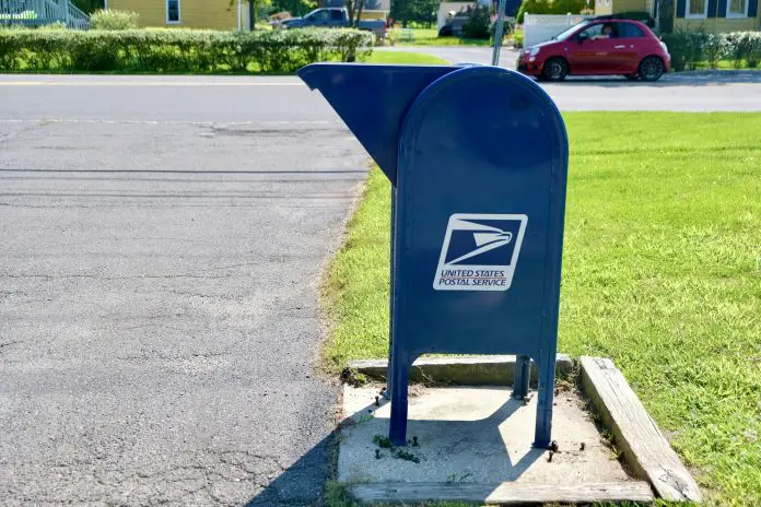 United States Postal Service mail box.