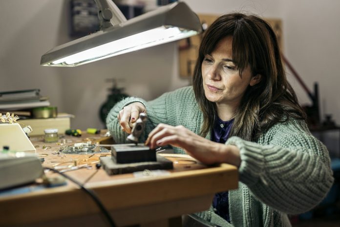 Working in Jewelry Atelier