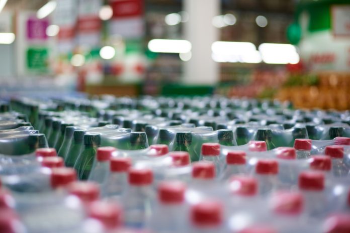 Soda packages in a supermarket