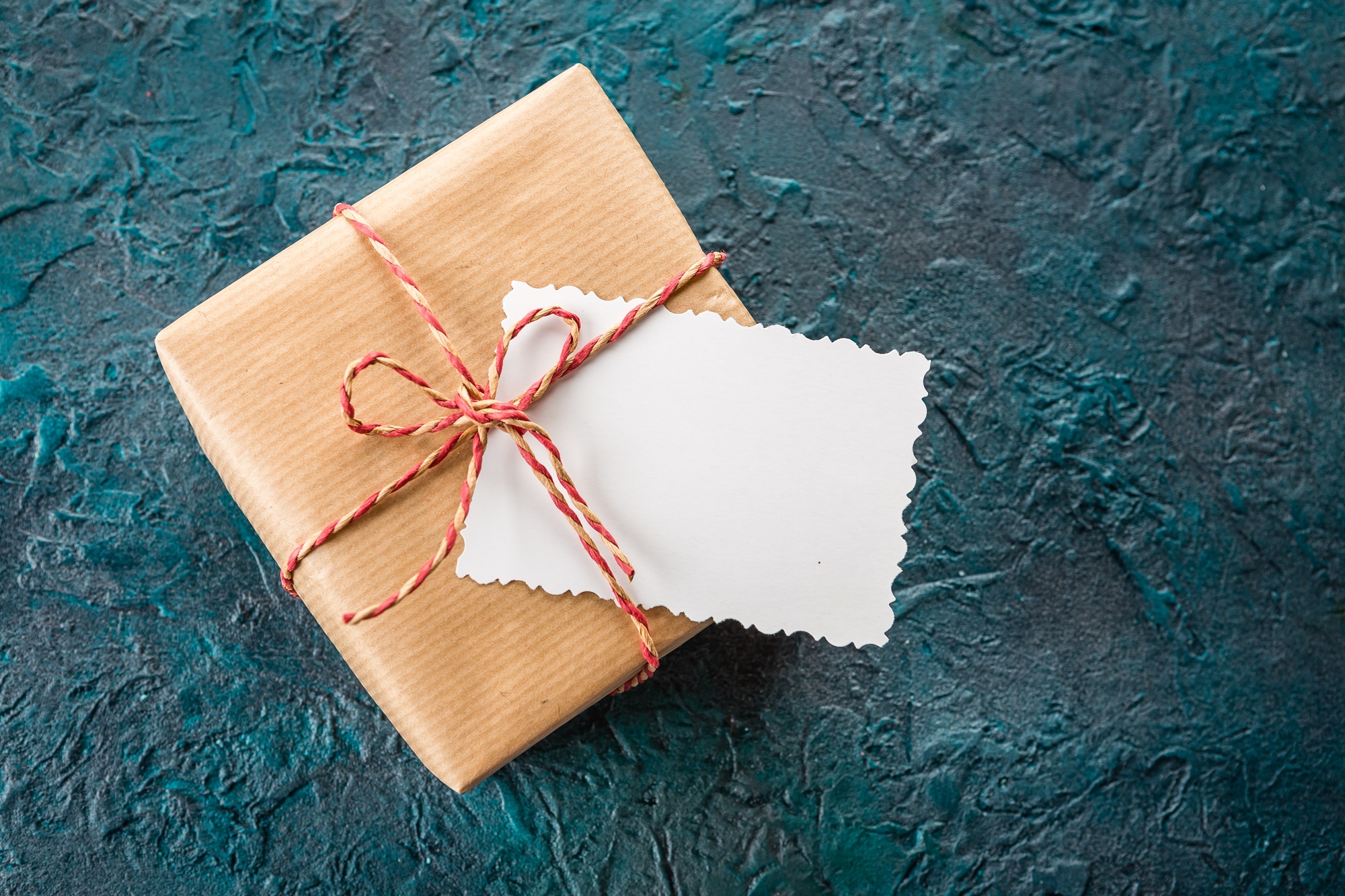 Gift box and a greeting card