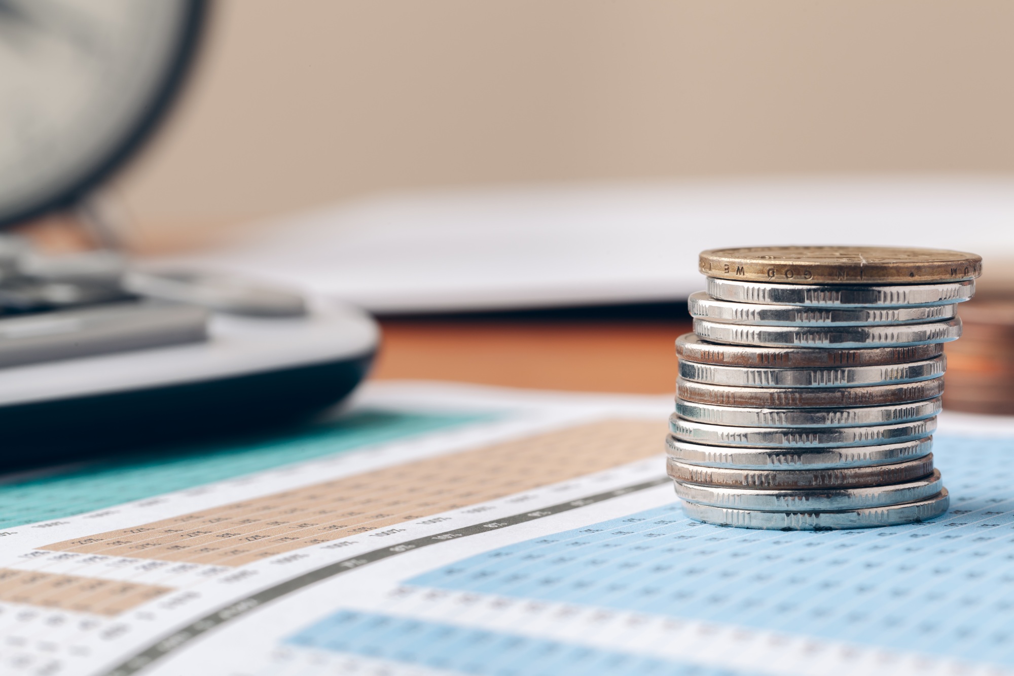 Accounting in office. Business finance and accounting concept