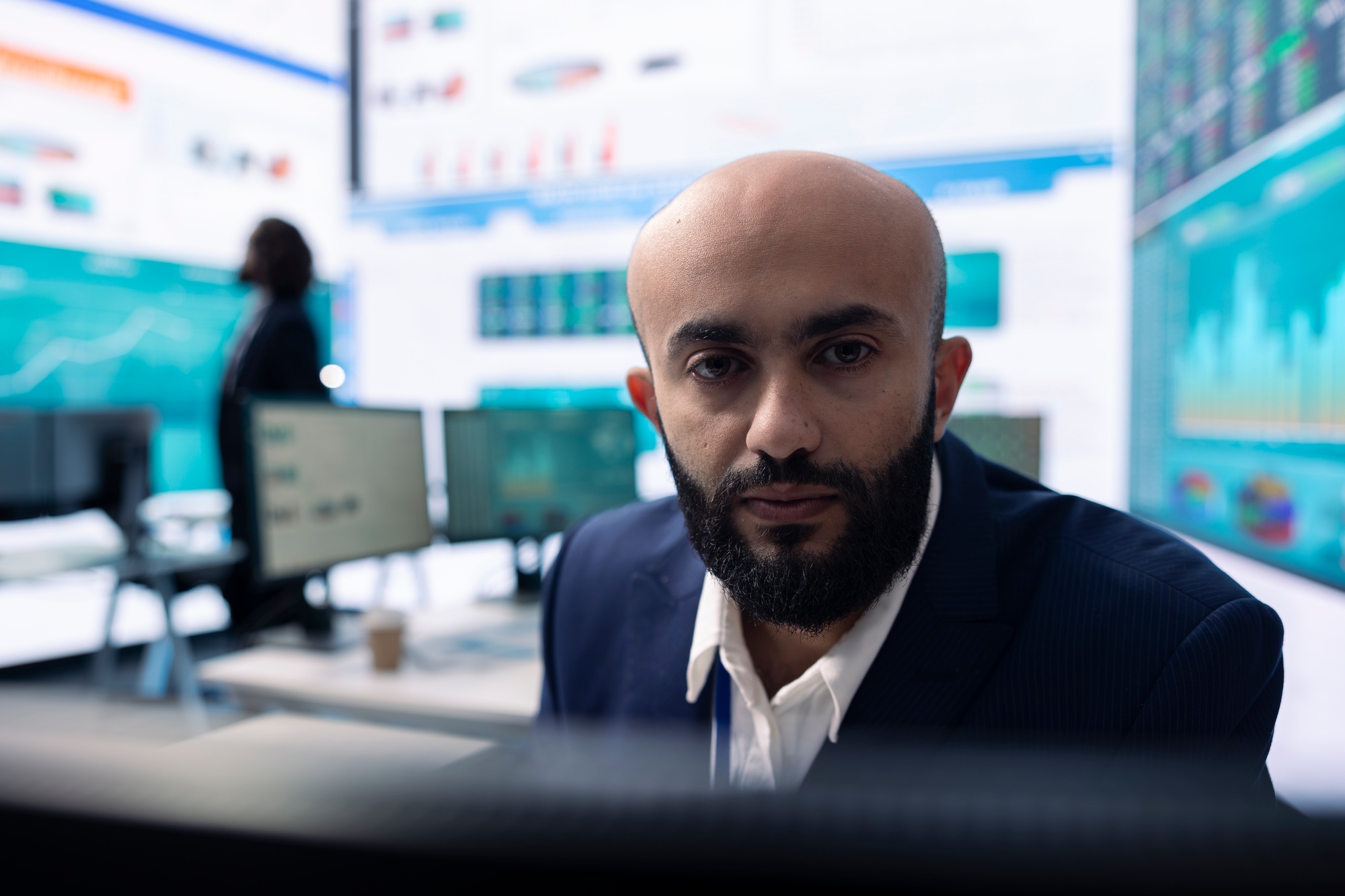 Accounting manager reviewing budget numbers after monthly costs