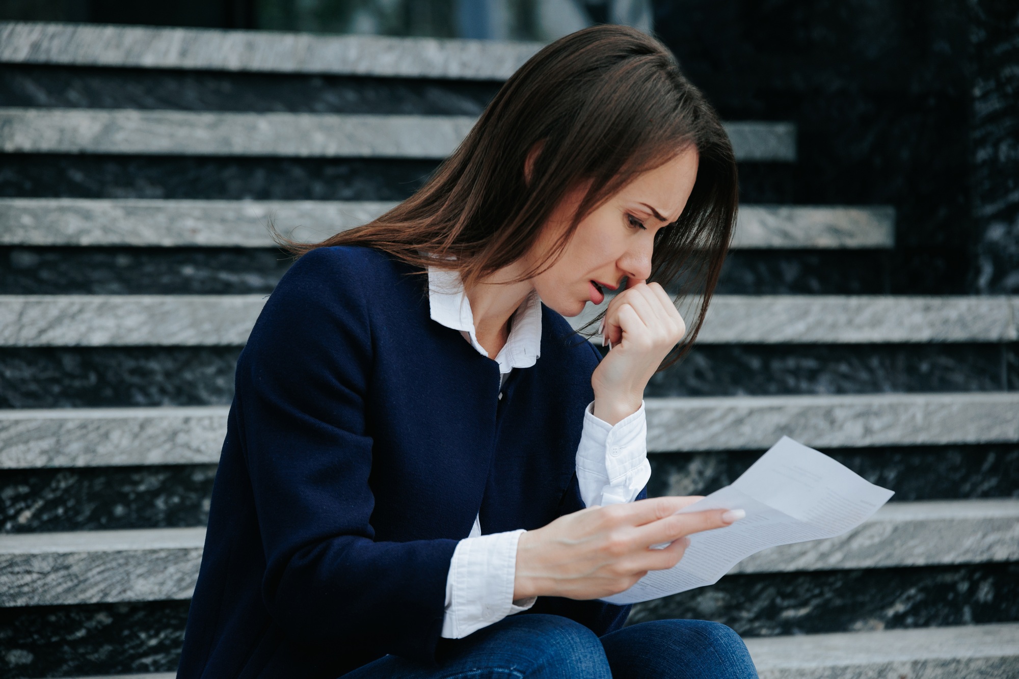 Employment Crisis Middle-Aged Woman Dealing with Failure