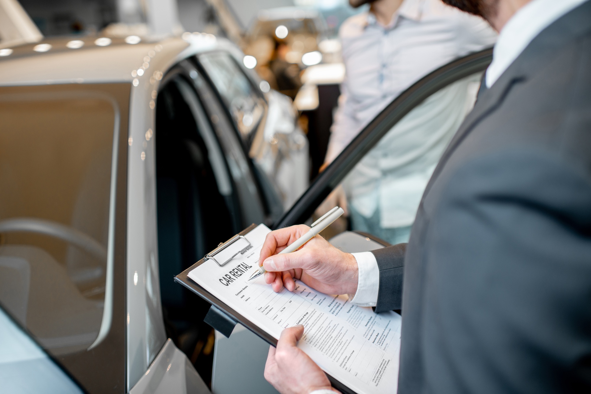 Filling car rental documents