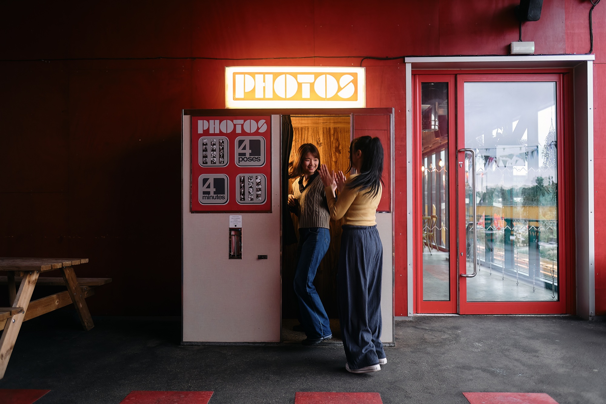 Girls Enter the Photo Booth for Fun Group Shots