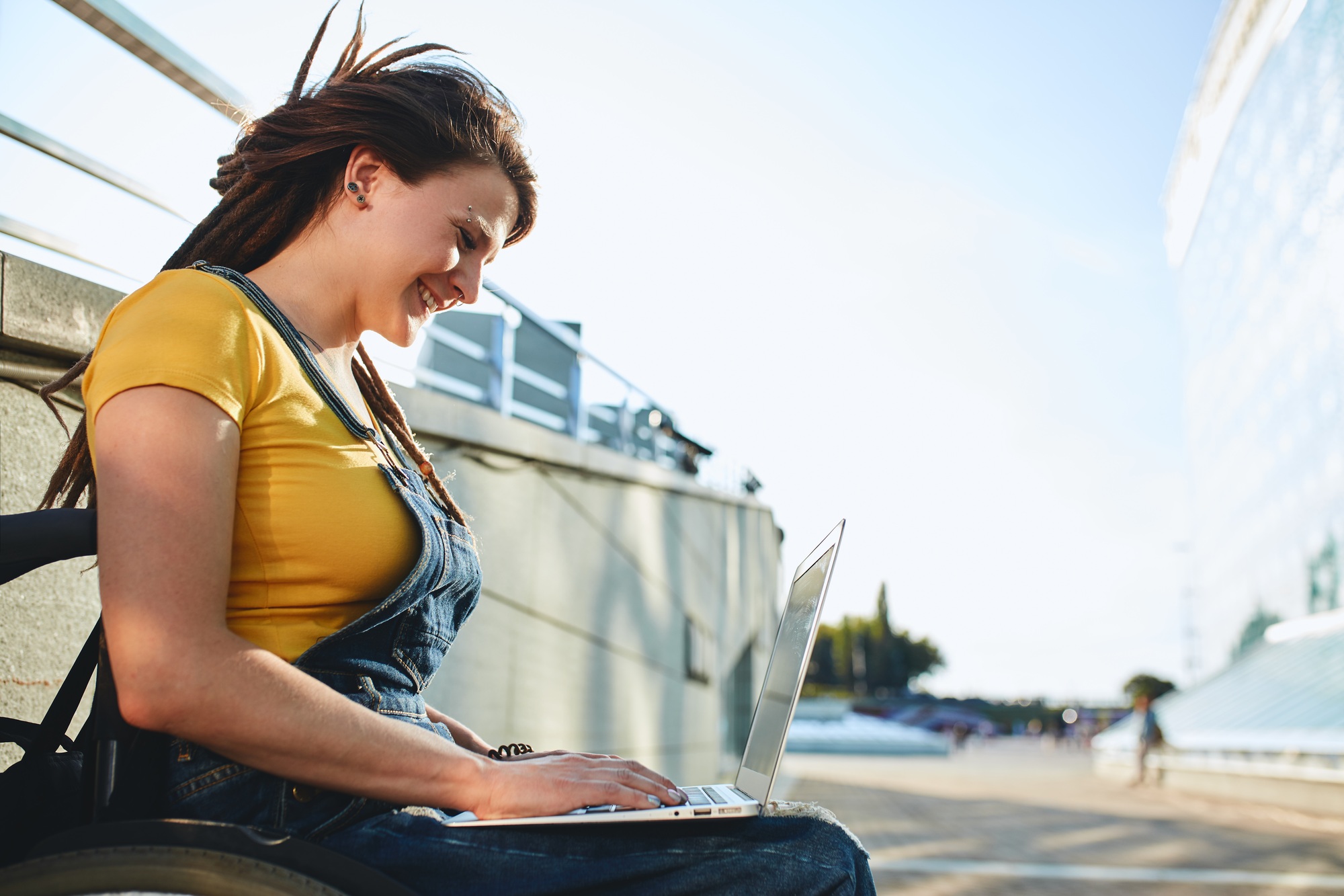 happy overjoyed girl making money in the net