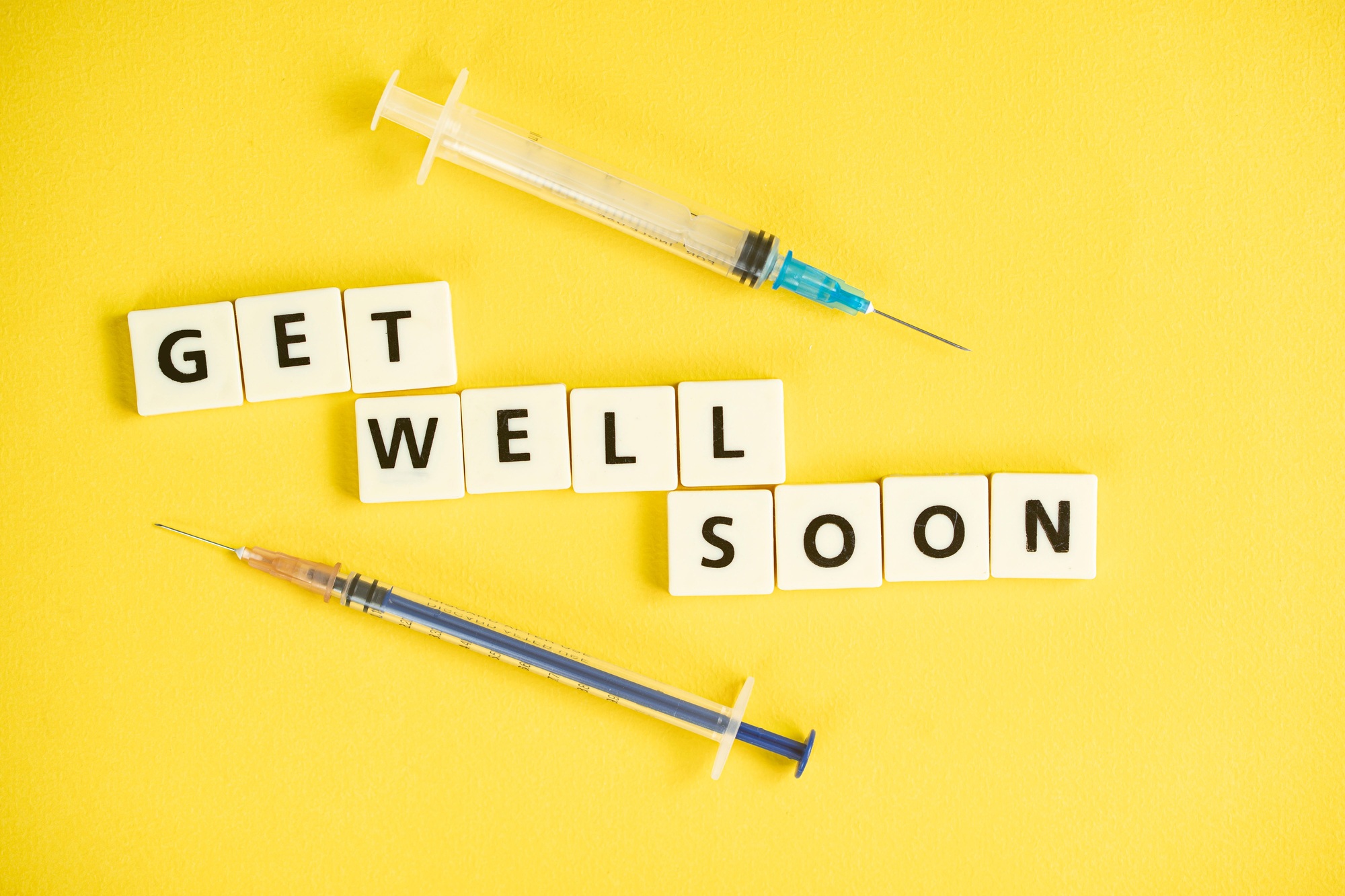 Medical concept for text Get Well Soon