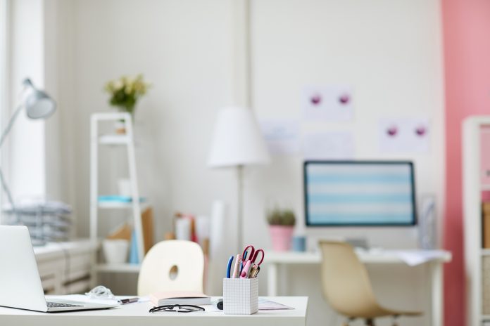 Office supplies on desk