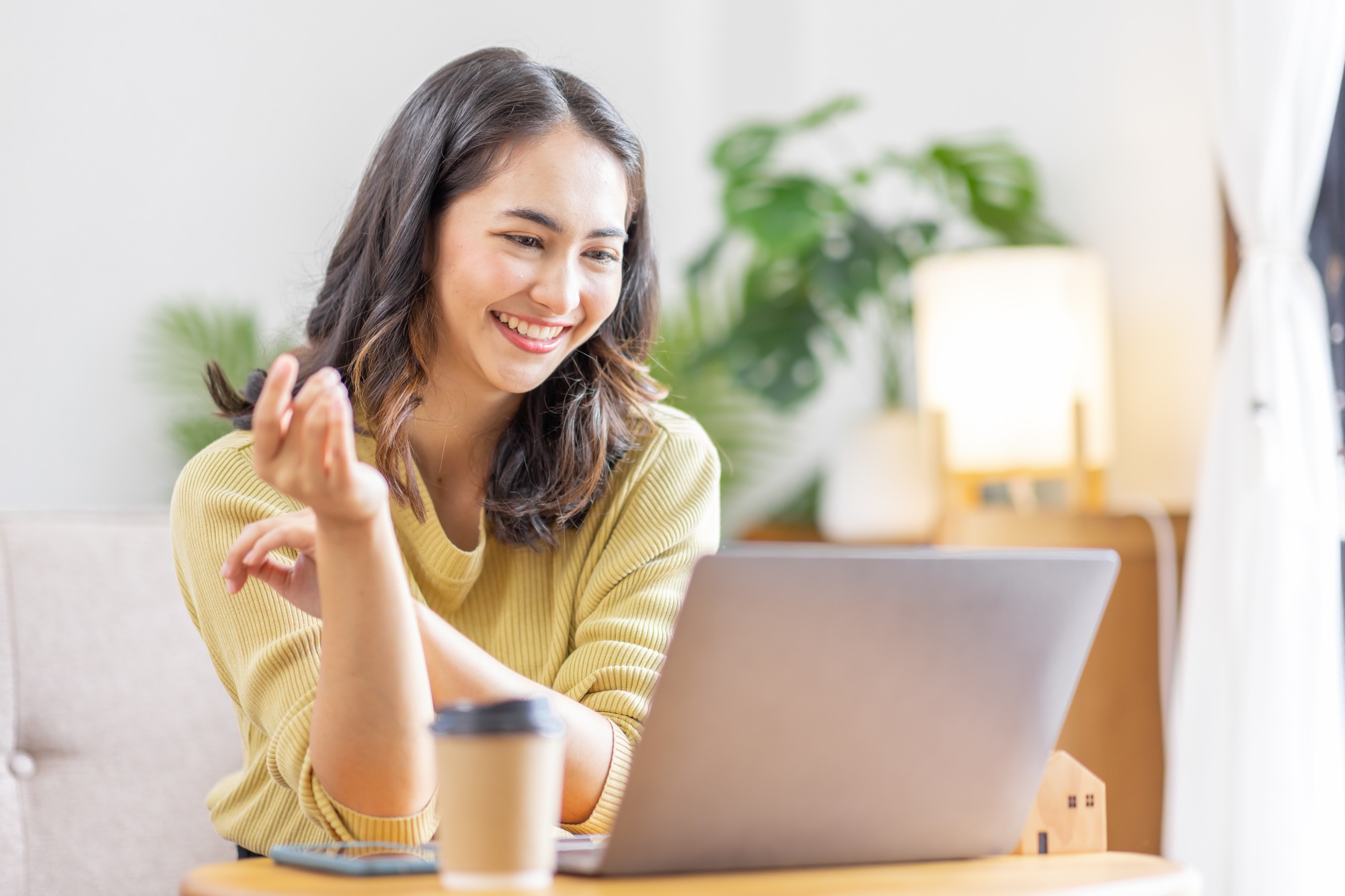 Recruitment Concept. Indian Asian Girl Browsing Work Opportunities Online, Using Job Search App or