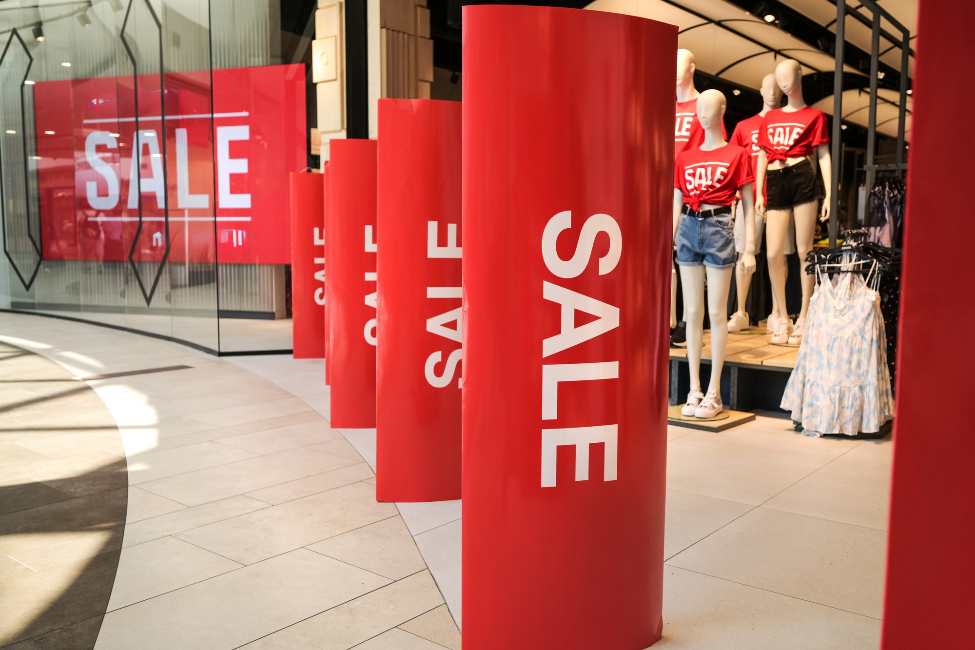 Sale Advertisement On Store Window