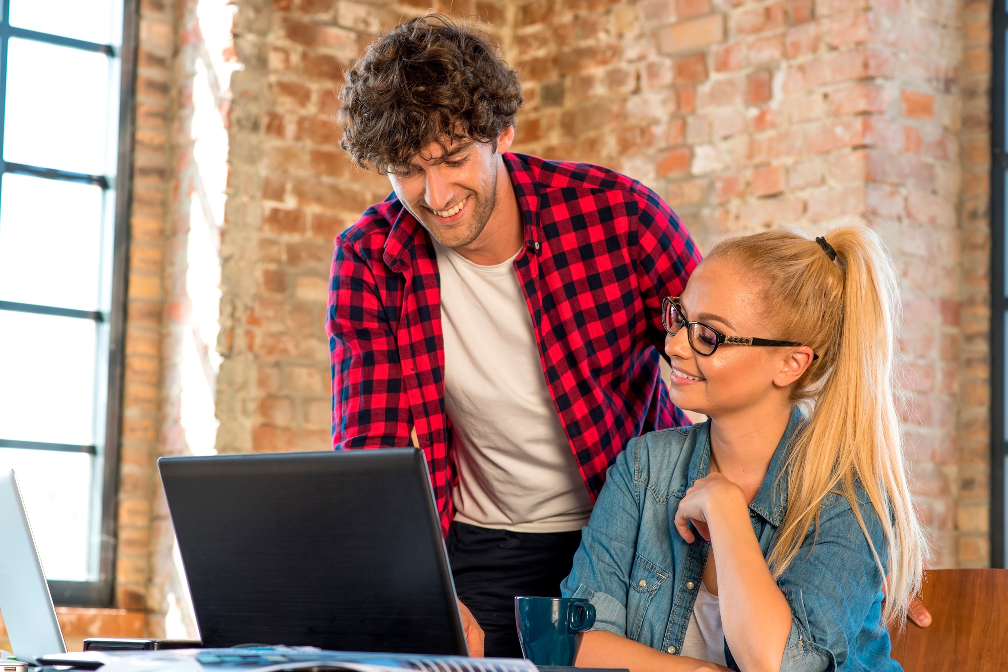 Young business people working for their start-up company