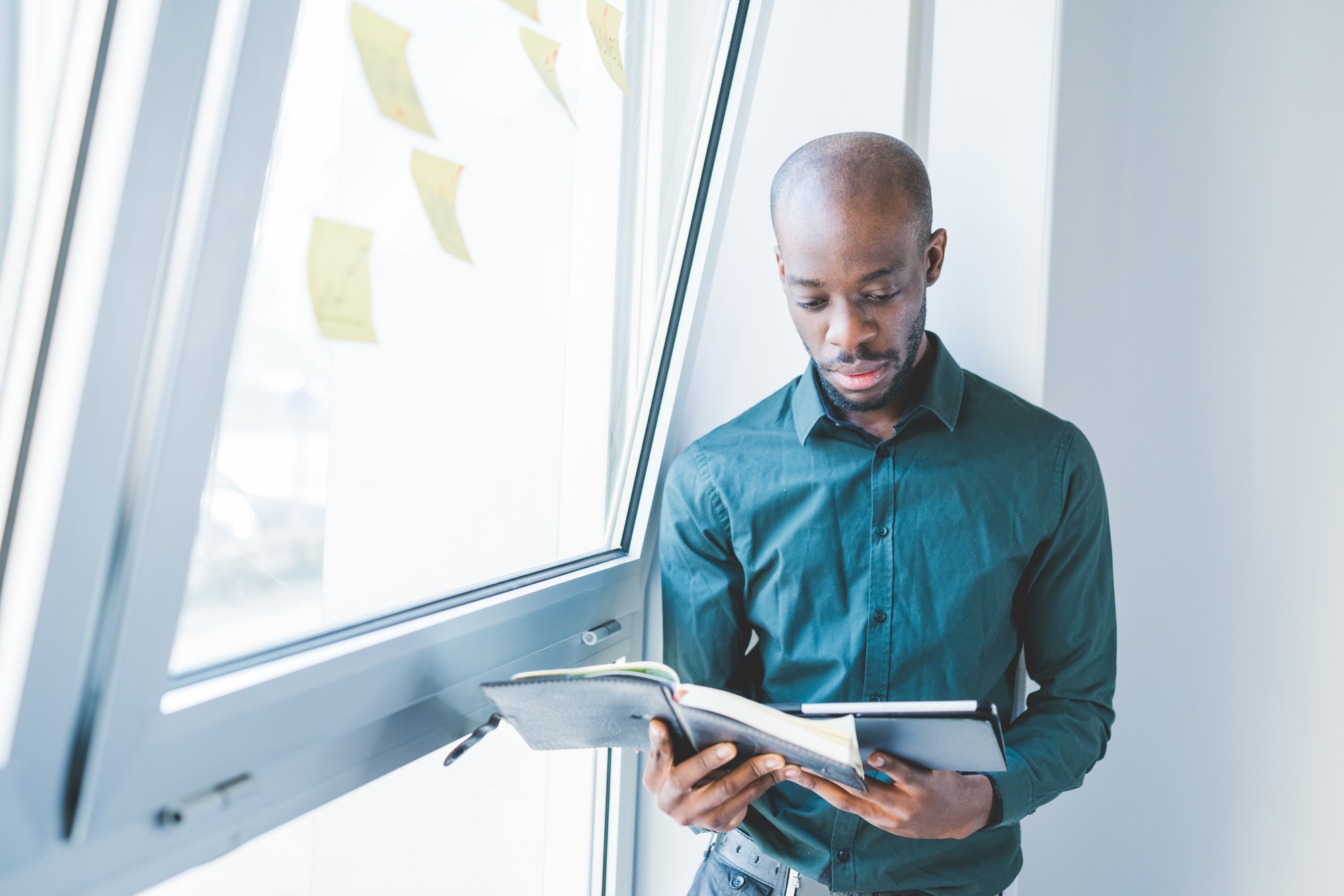 Young businessman working