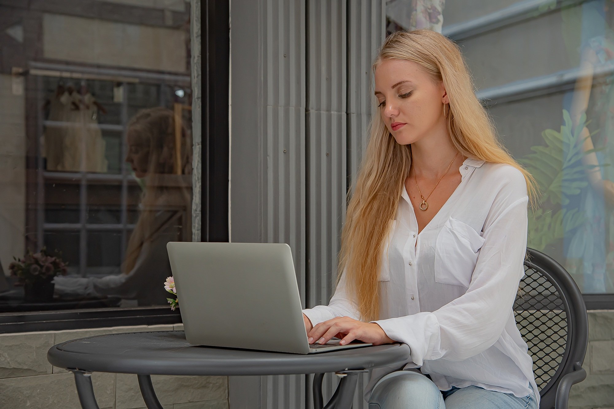 beautiful woman use notebook send email to customer or shopping online,concept social network