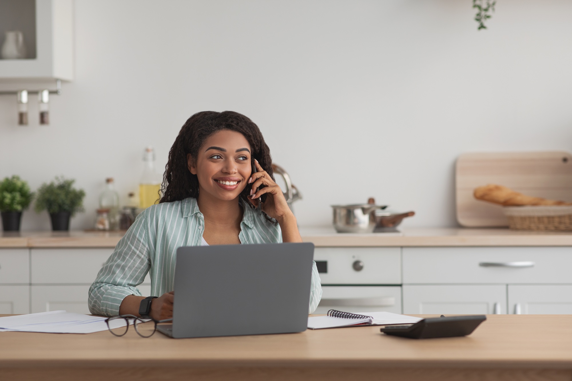 Bookkeeping at home, manager job, work remotely in workplace, covid-19