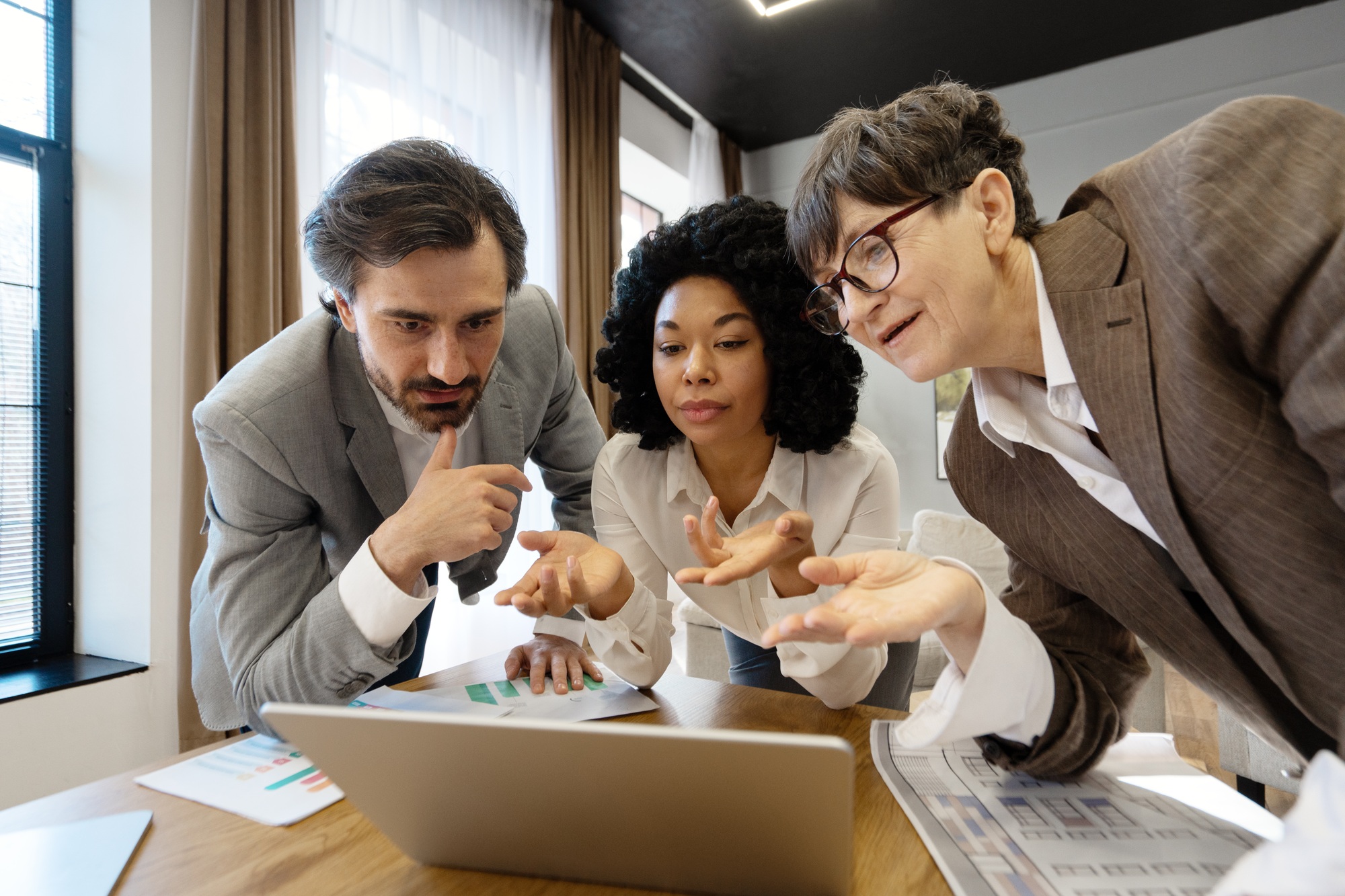Business Professionals Collaborating on Project Strategy