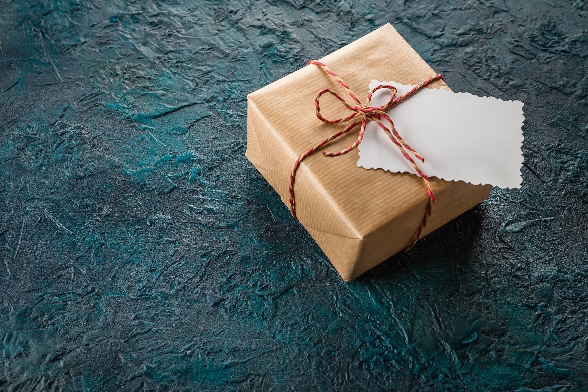 Gift box and a greeting card