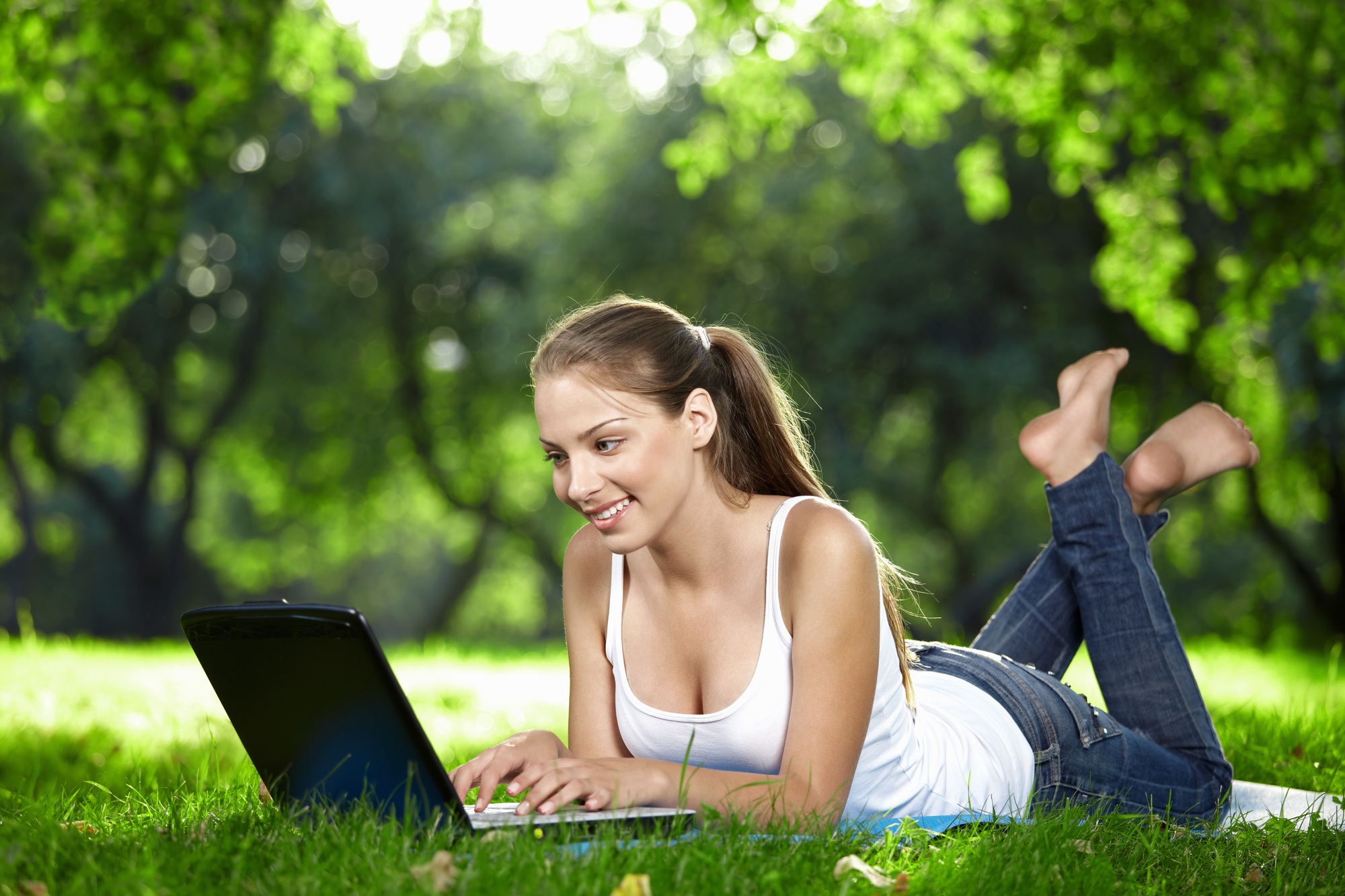 Girl with laptop