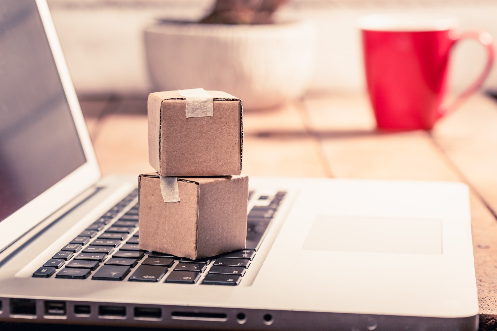 Global online shopping transportation and fulfillment concept image
