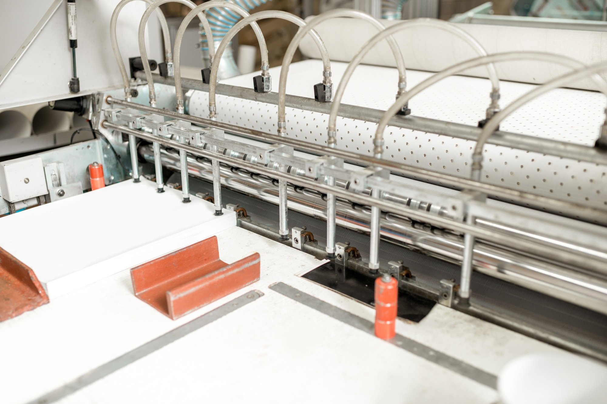 Gluing machine at the printing manufacturing