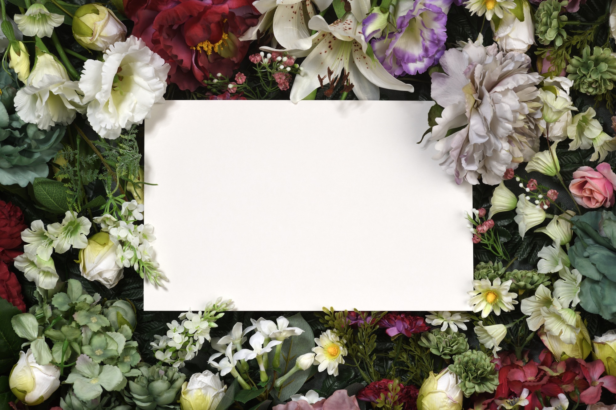Greeting floral card template