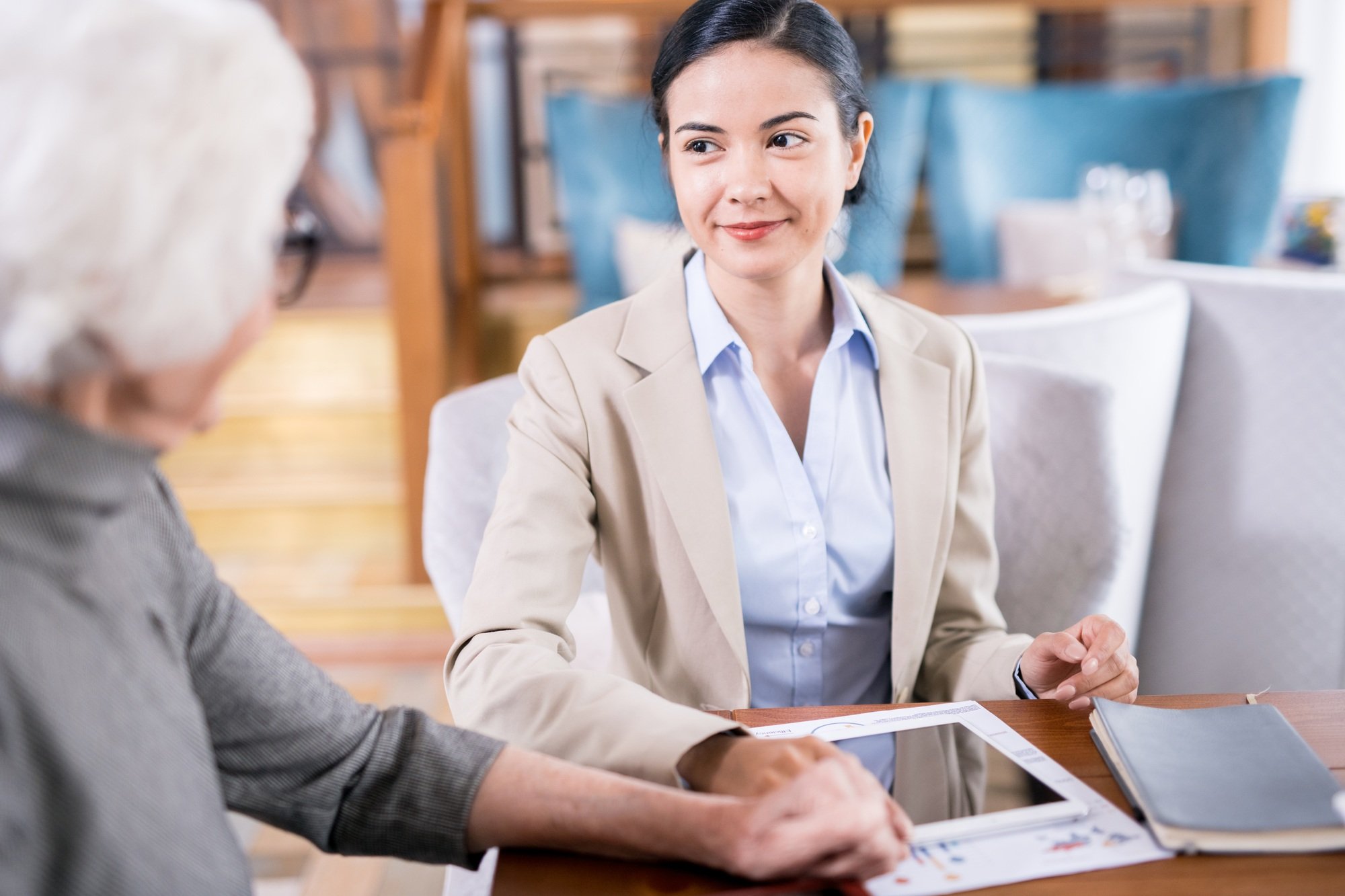 Insurance agent at work