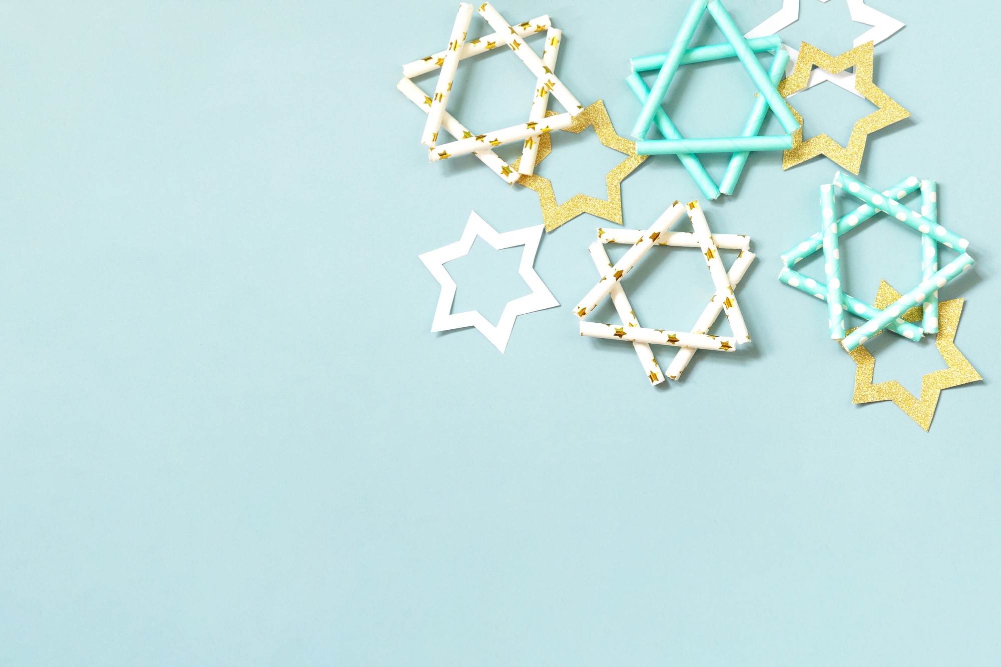 Jewish holiday Hanukkah. Symbol of Hanukkah star of David