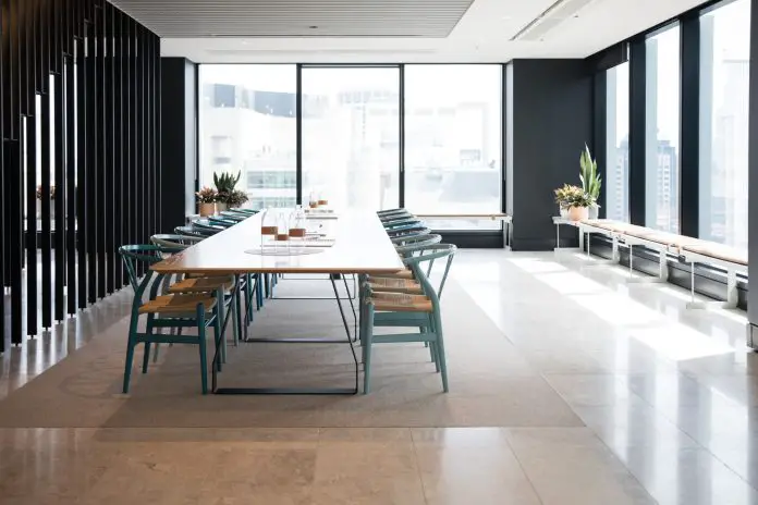 Long lunch meeting table