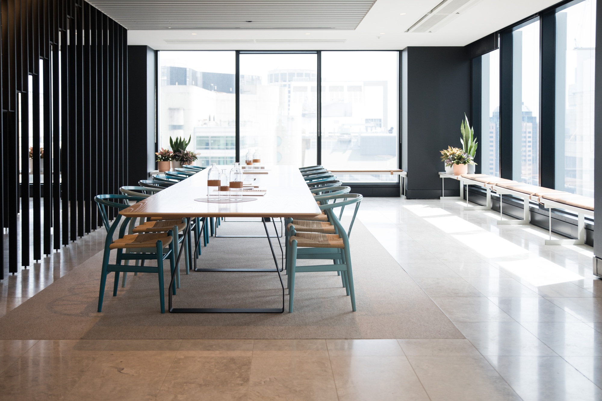 Long lunch meeting table