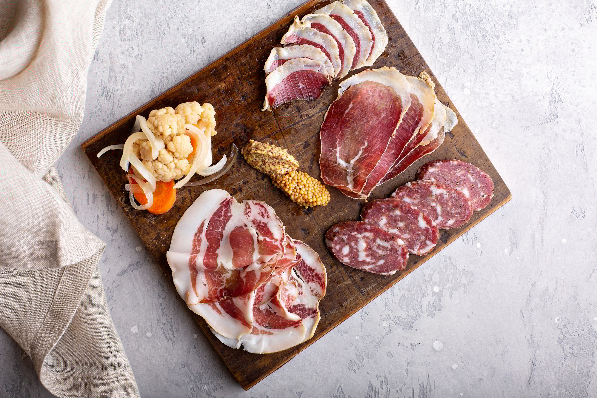 Meat charcuterie board