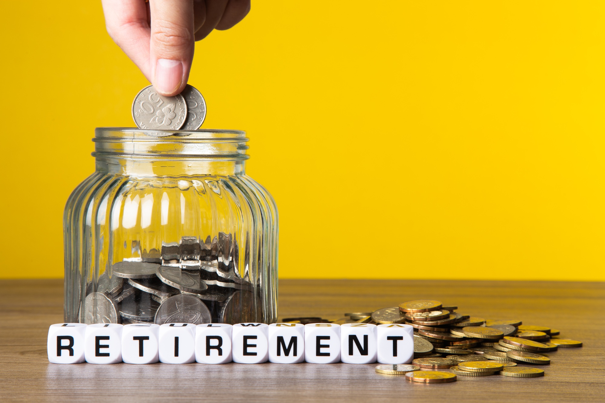 Saving money for retirement plan.