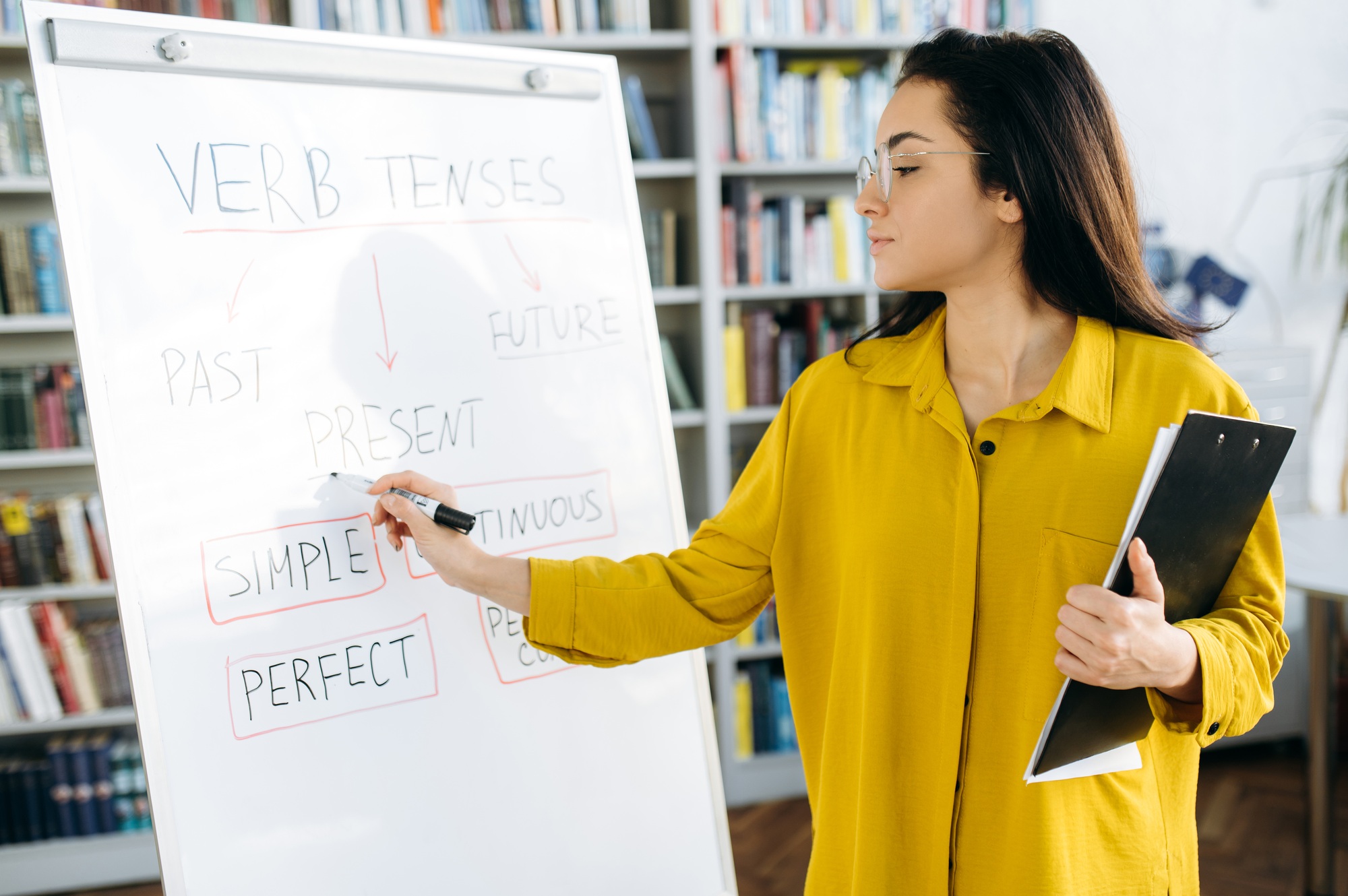 woman work tutor business teacher caucasian portrait