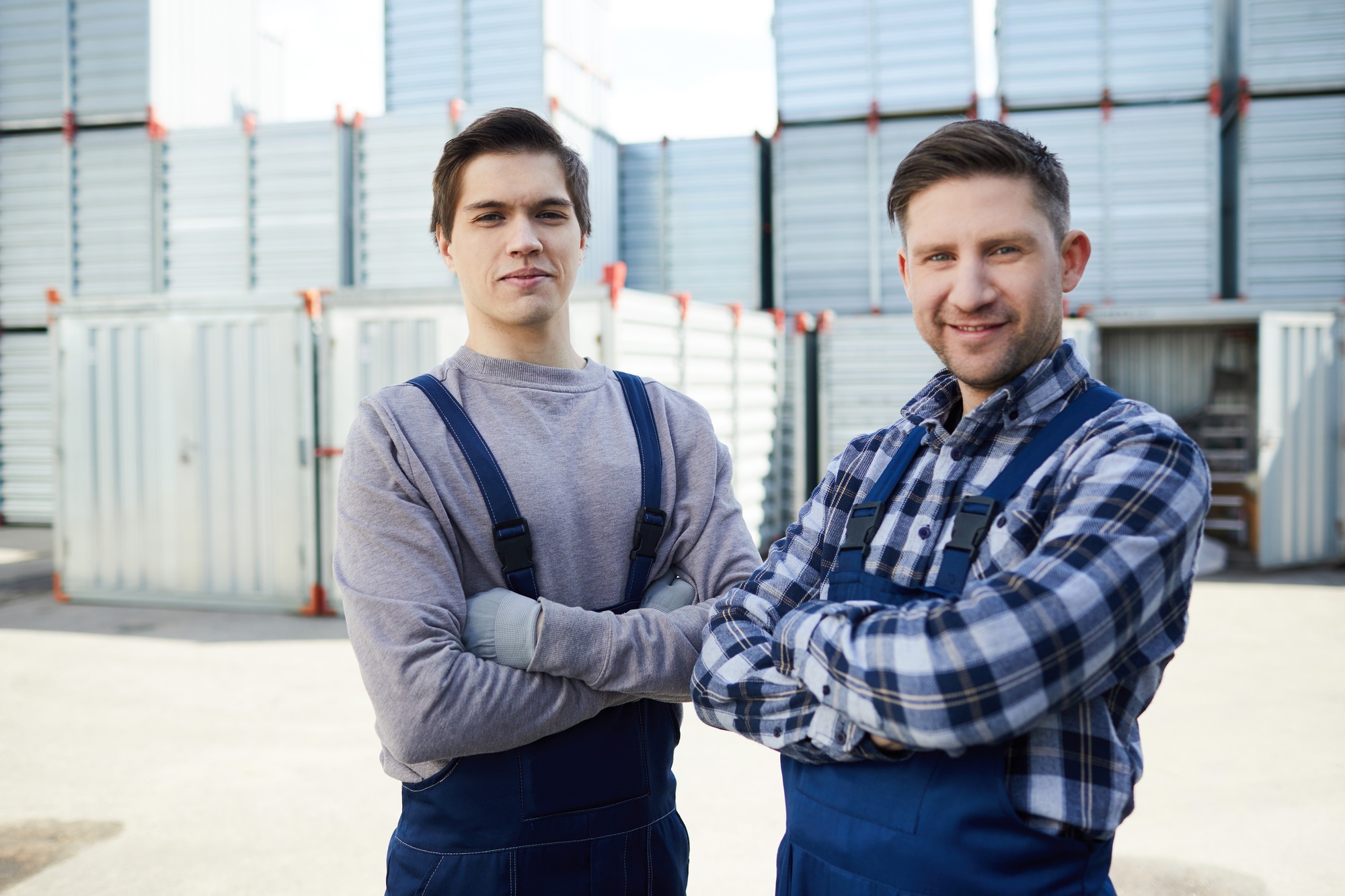 Workers in uniform