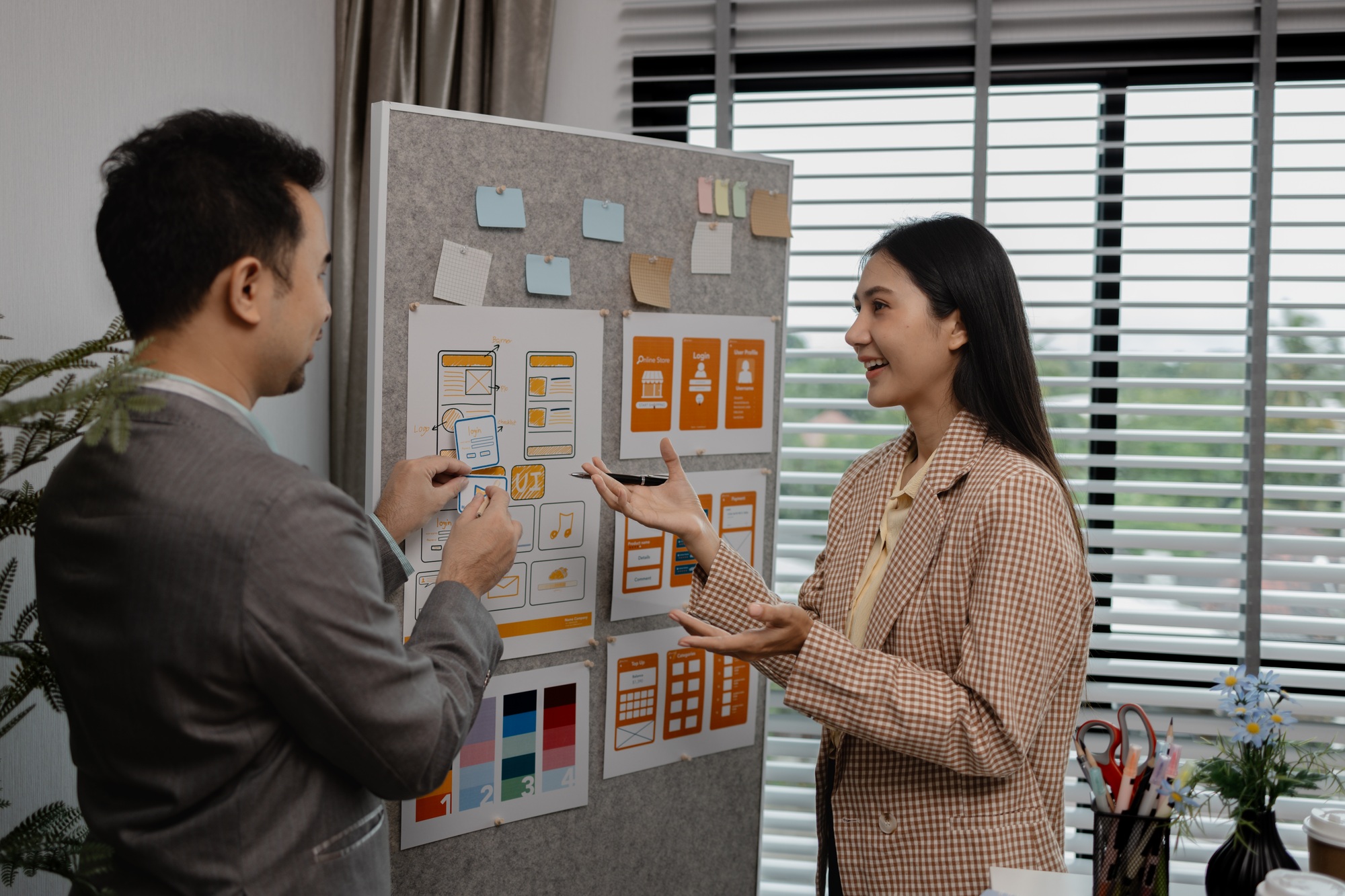 creative planning phone app development template layout, User experience concept, website designer,
