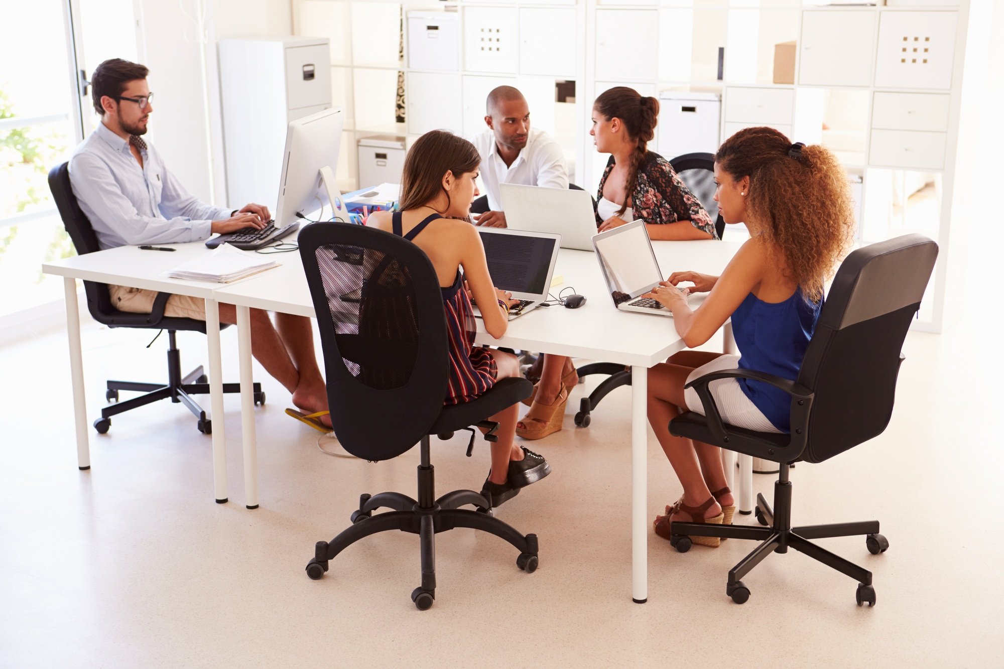 Creative Team Working In Office Of Start Up Business