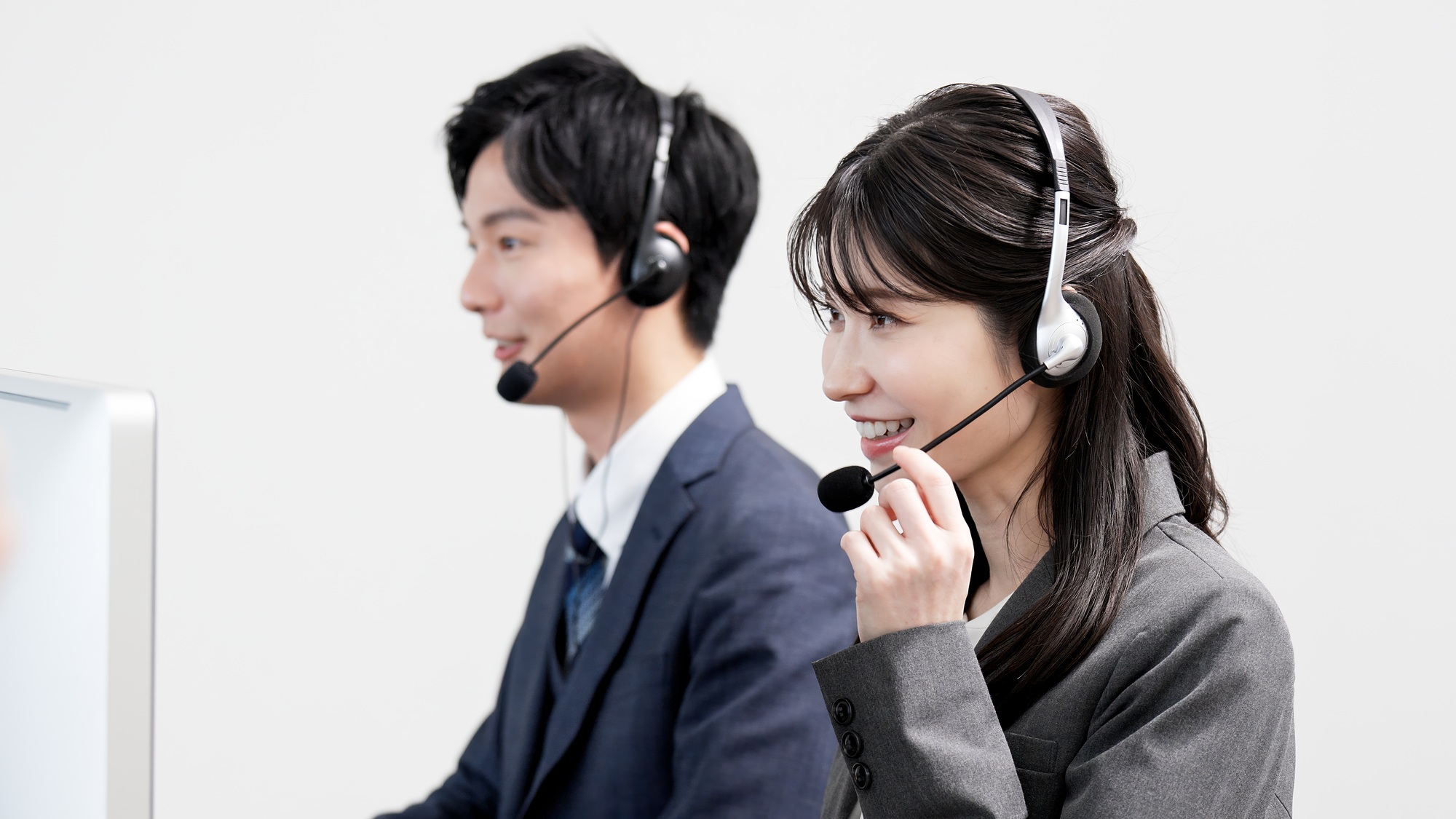 Customer center staff handling phone calls