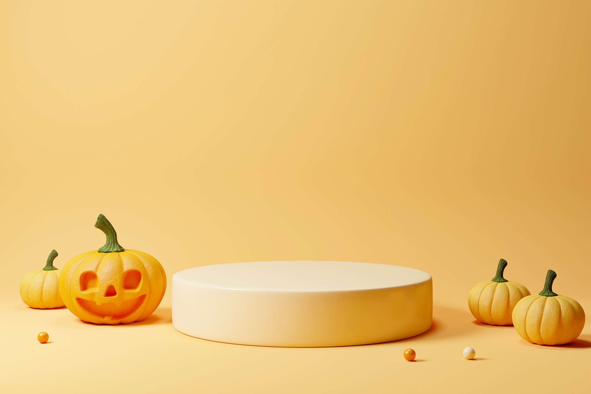 Halloween background podium for product display.