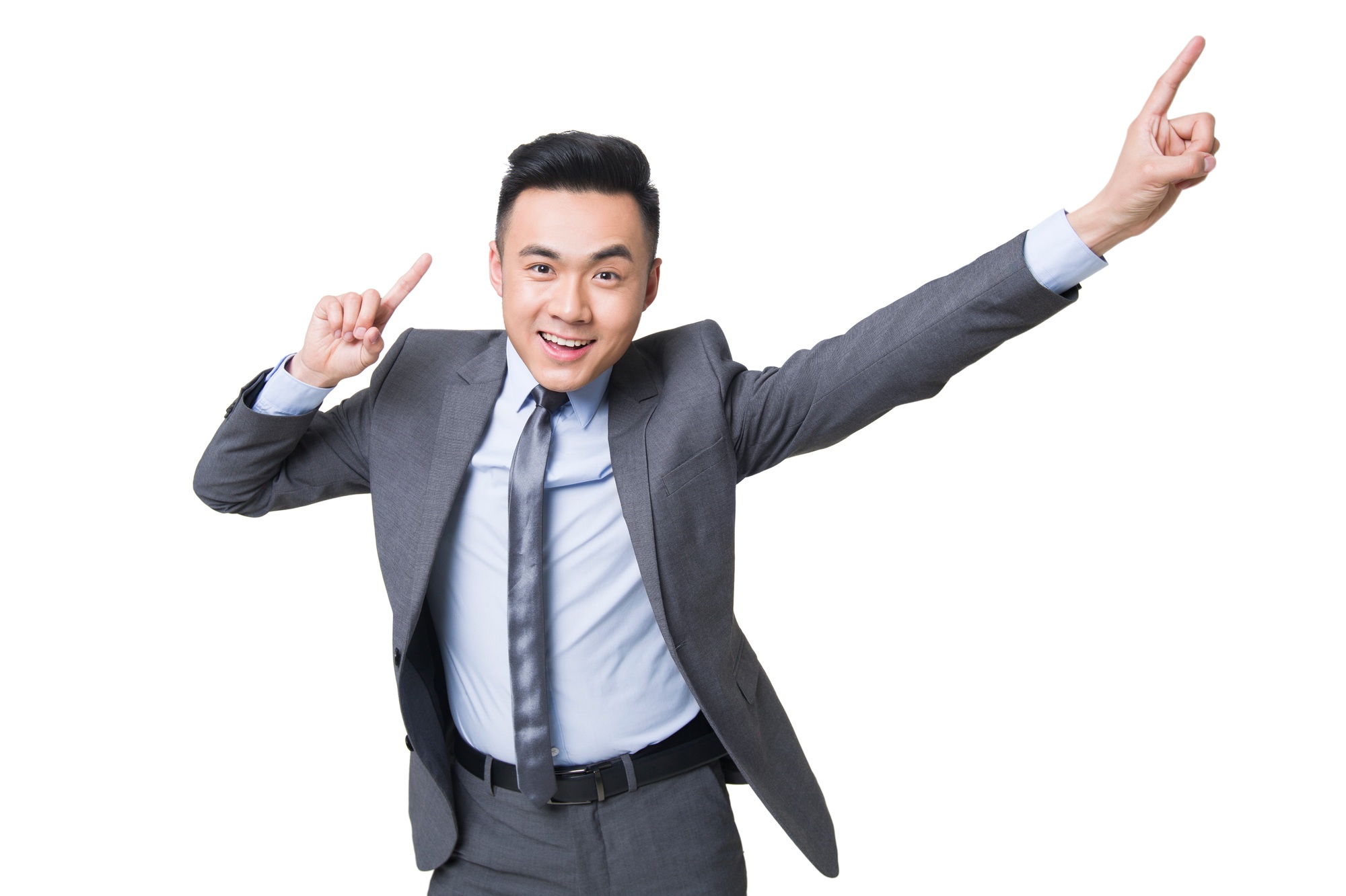 Young businessman having a good idea