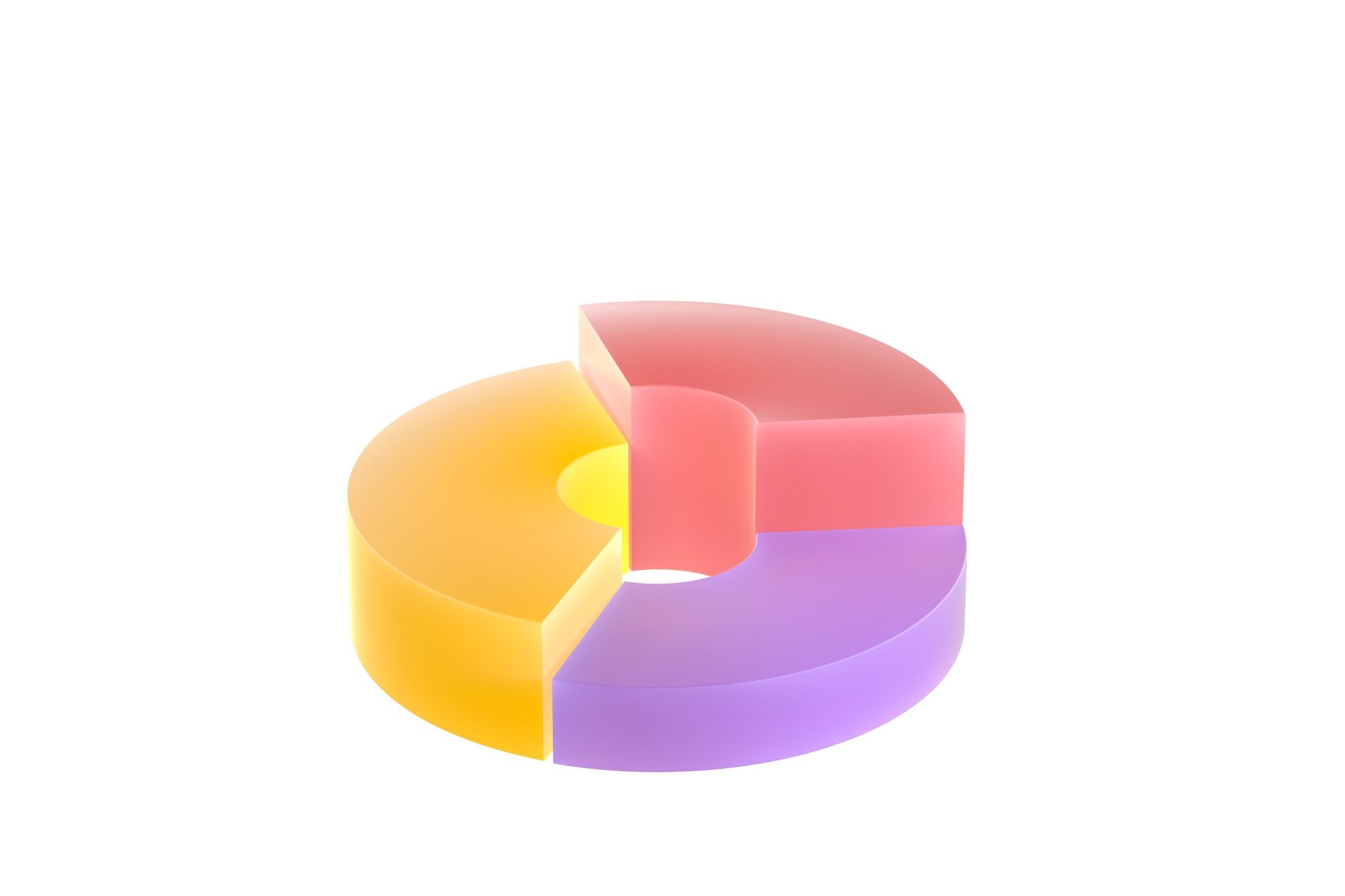 Colorful chart against isolated background