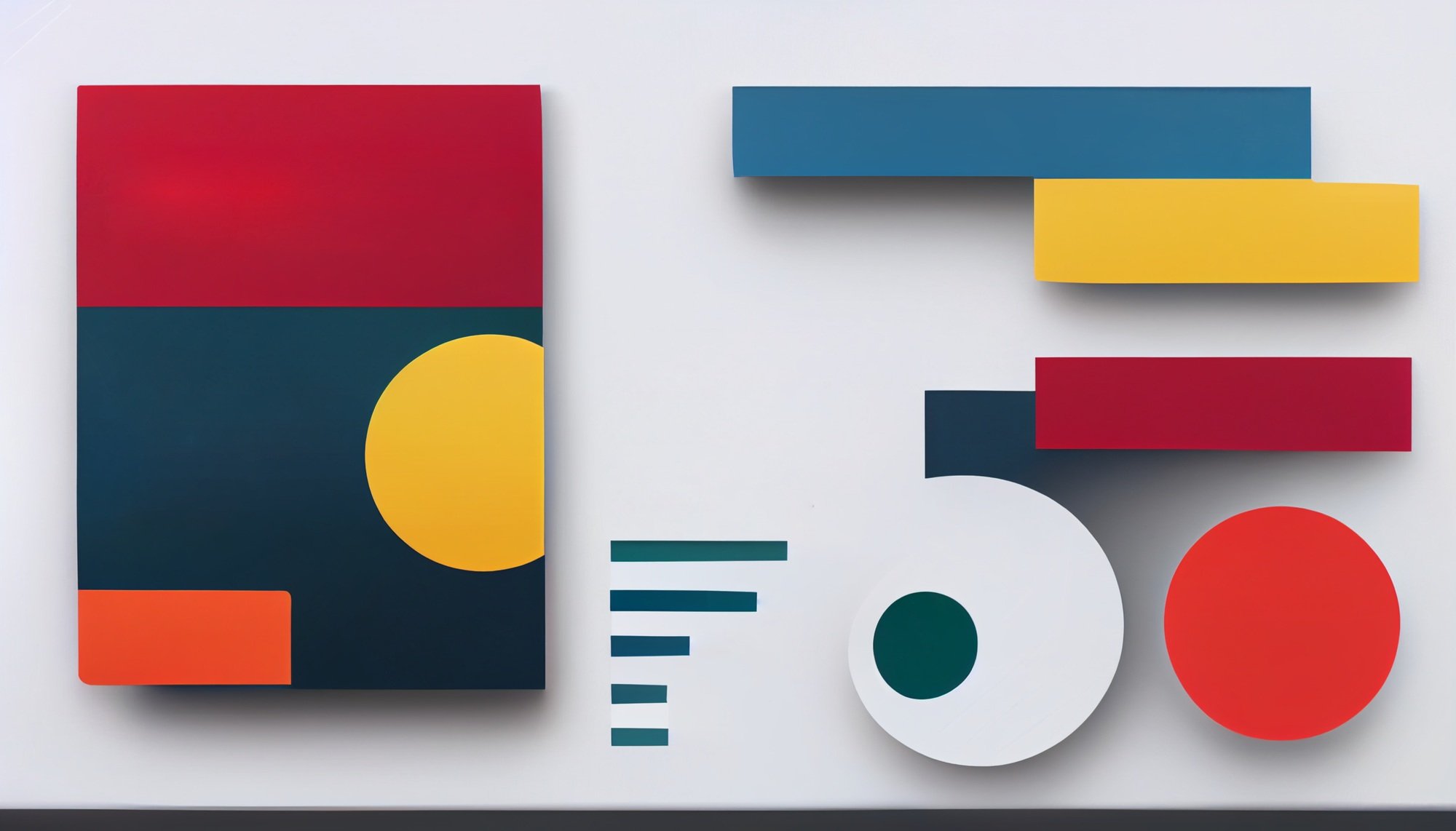 Colorful geometric shape template for infographics