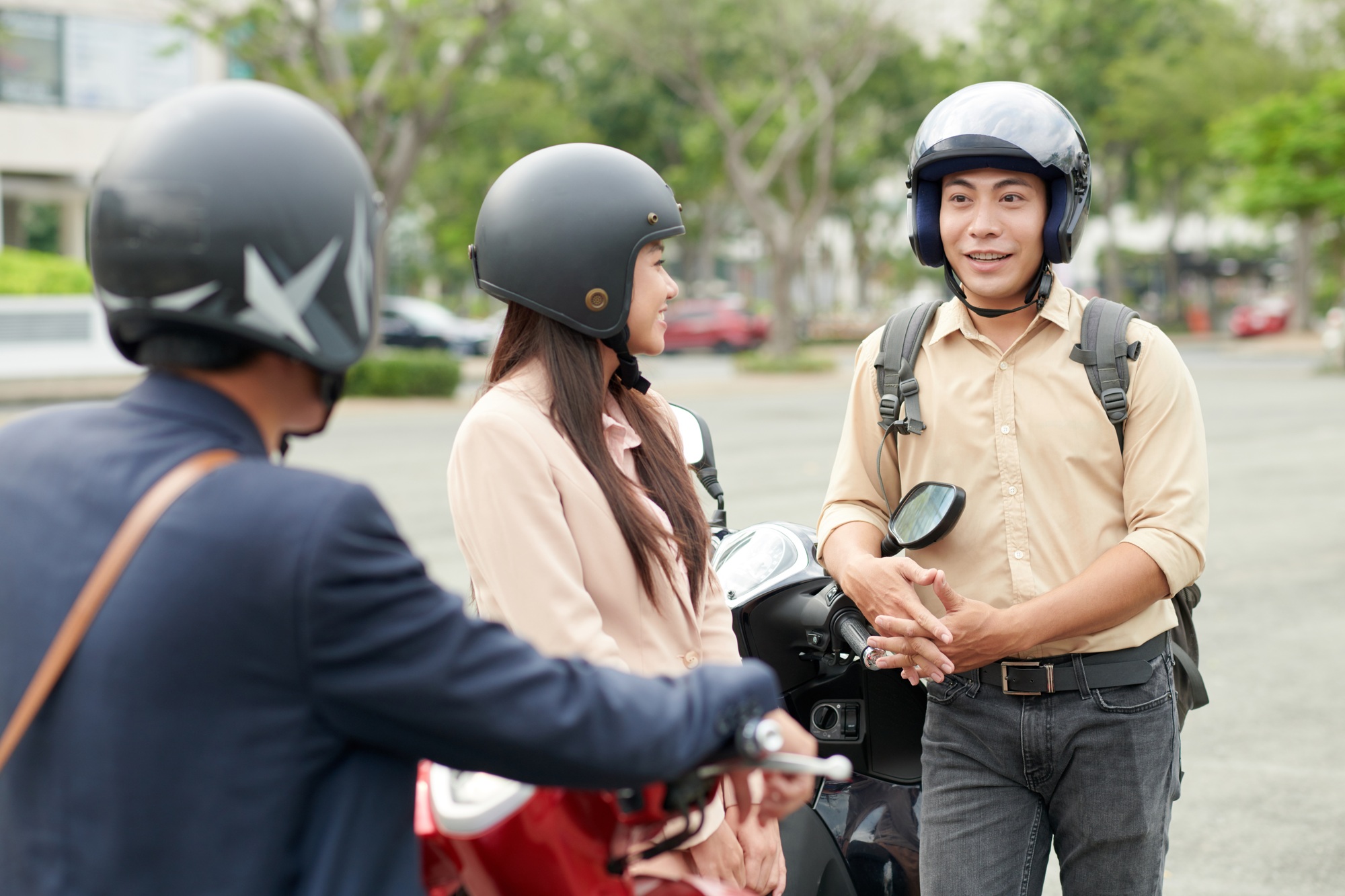Corokers Talking on Parking Lot