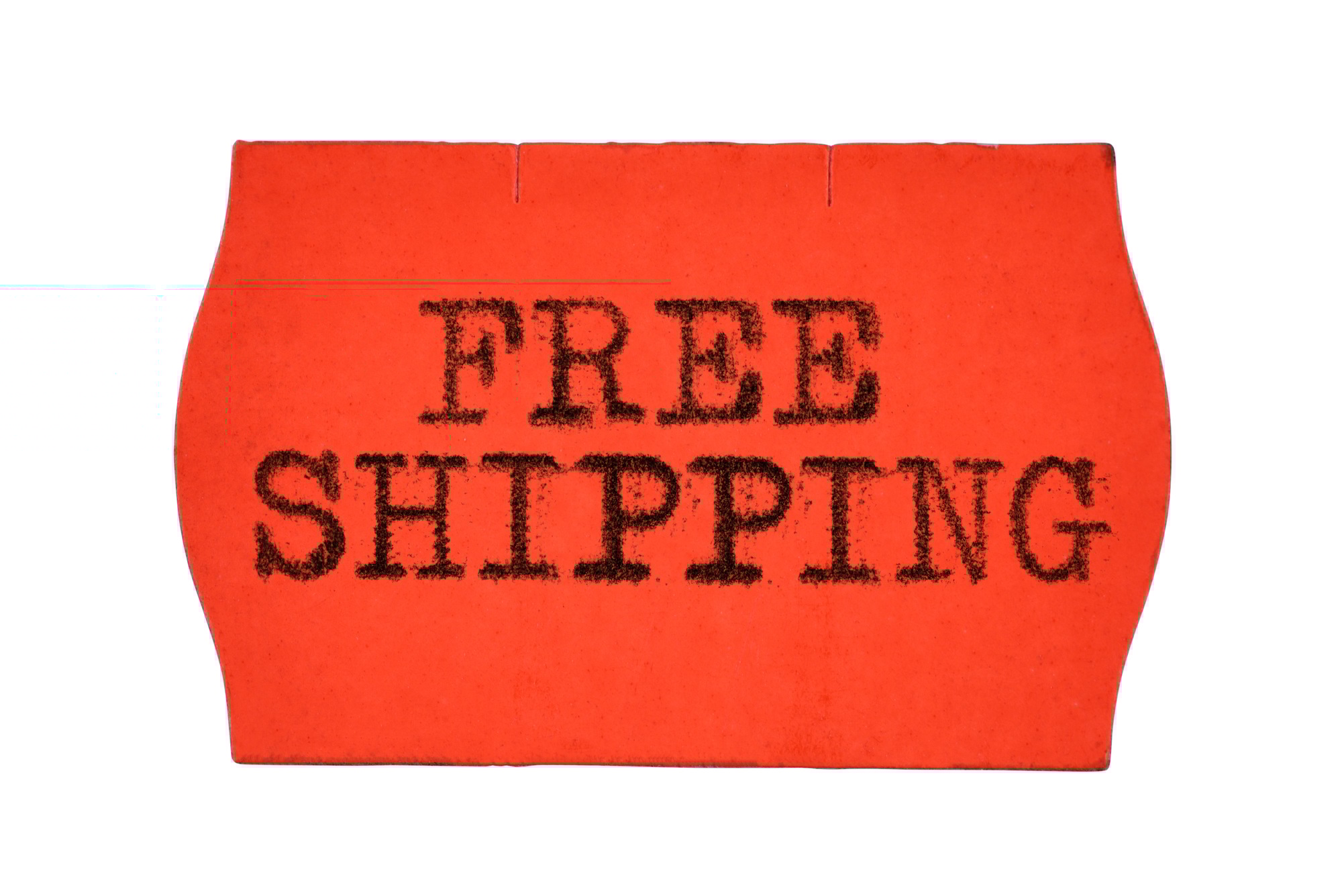 Free Shipping red price tag sticker isolated