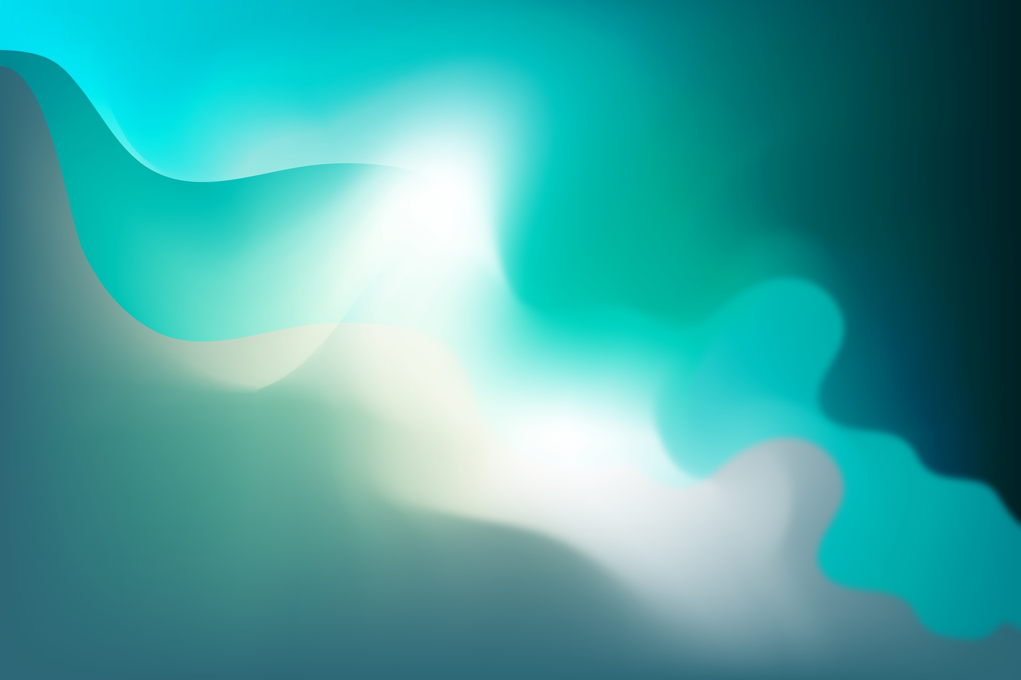 Green blurred gradient smooth abstract background. Horizontal template for digital landing page
