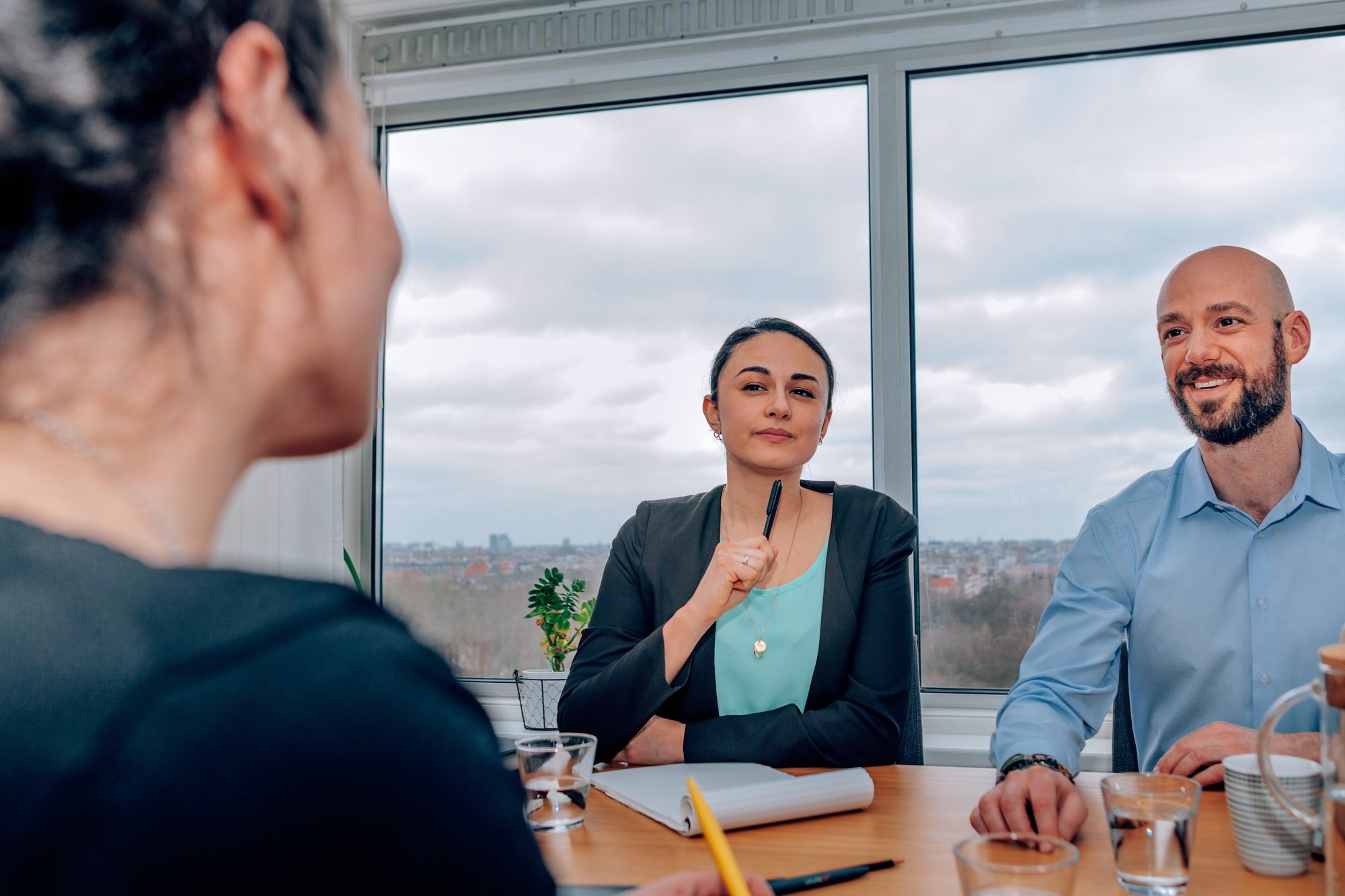 human resource doing an interview to applicant for a job position