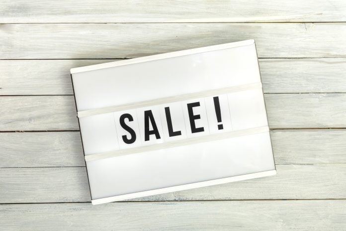 Light box with Sale written