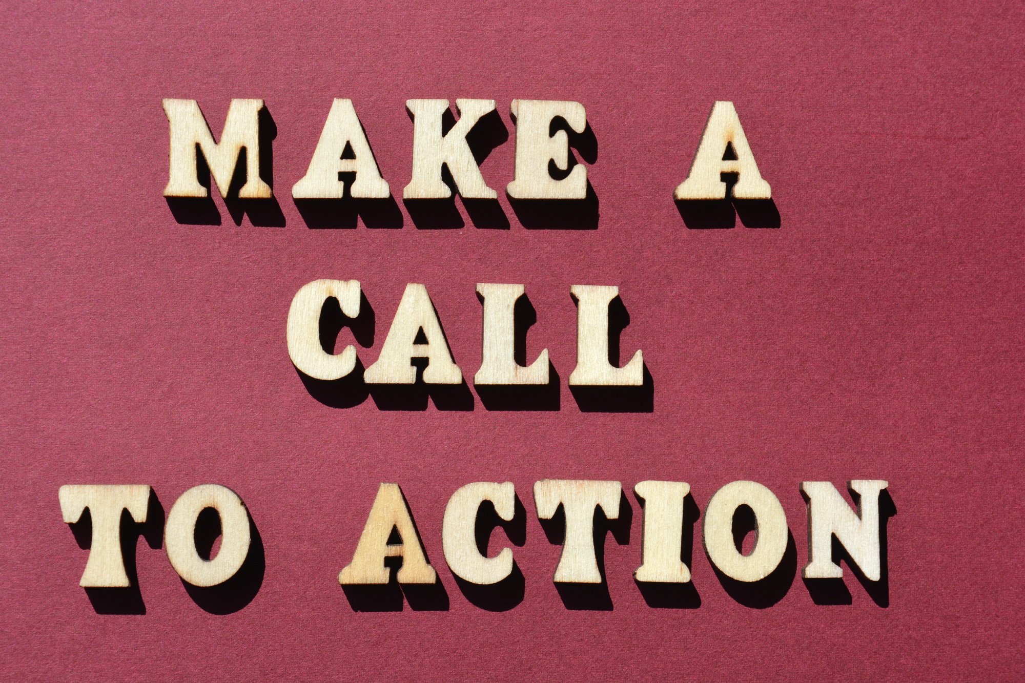 Make A Call To Action, banner headline