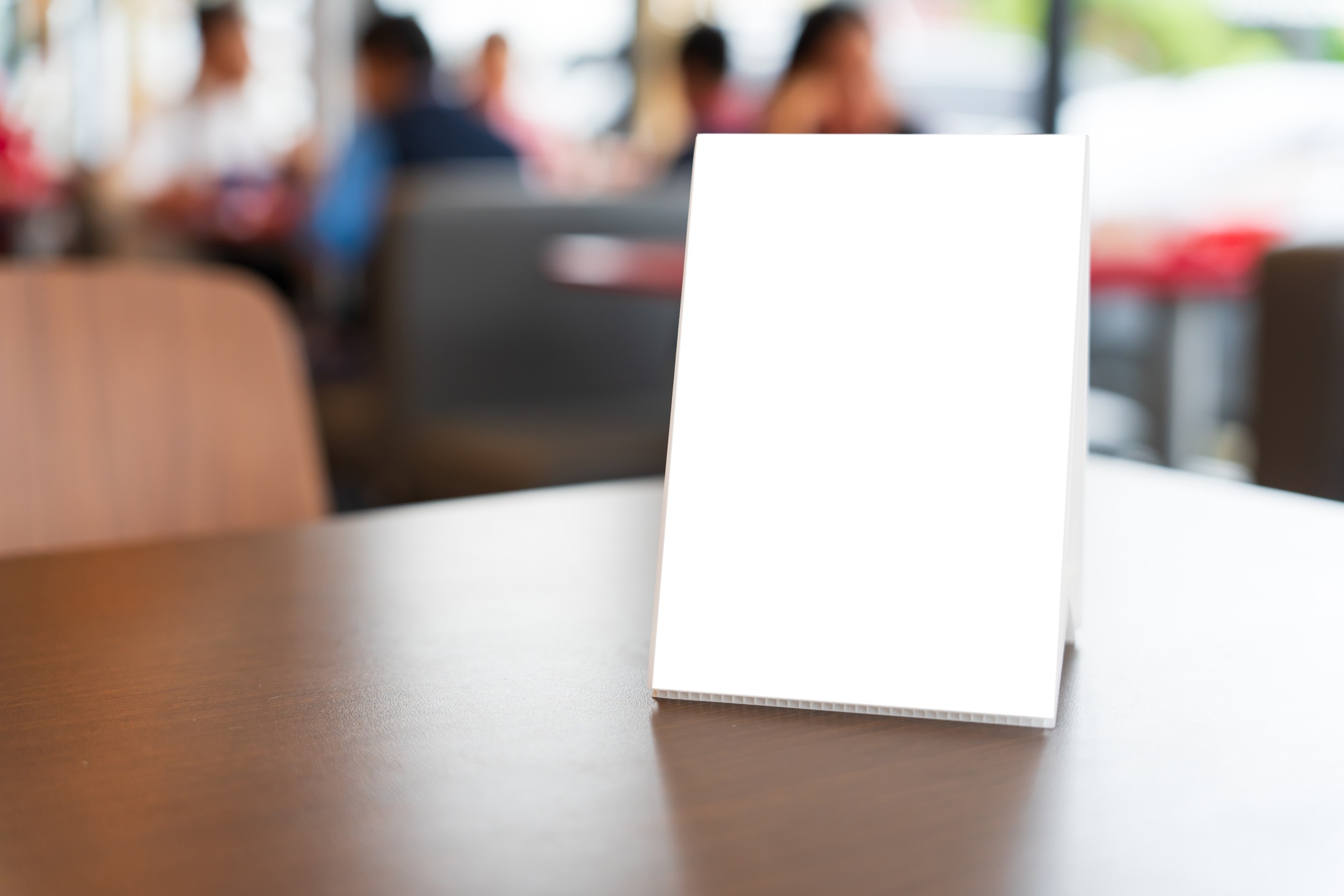 Menu mock up blank for text marketing promotion. Mock up Menu frame standing