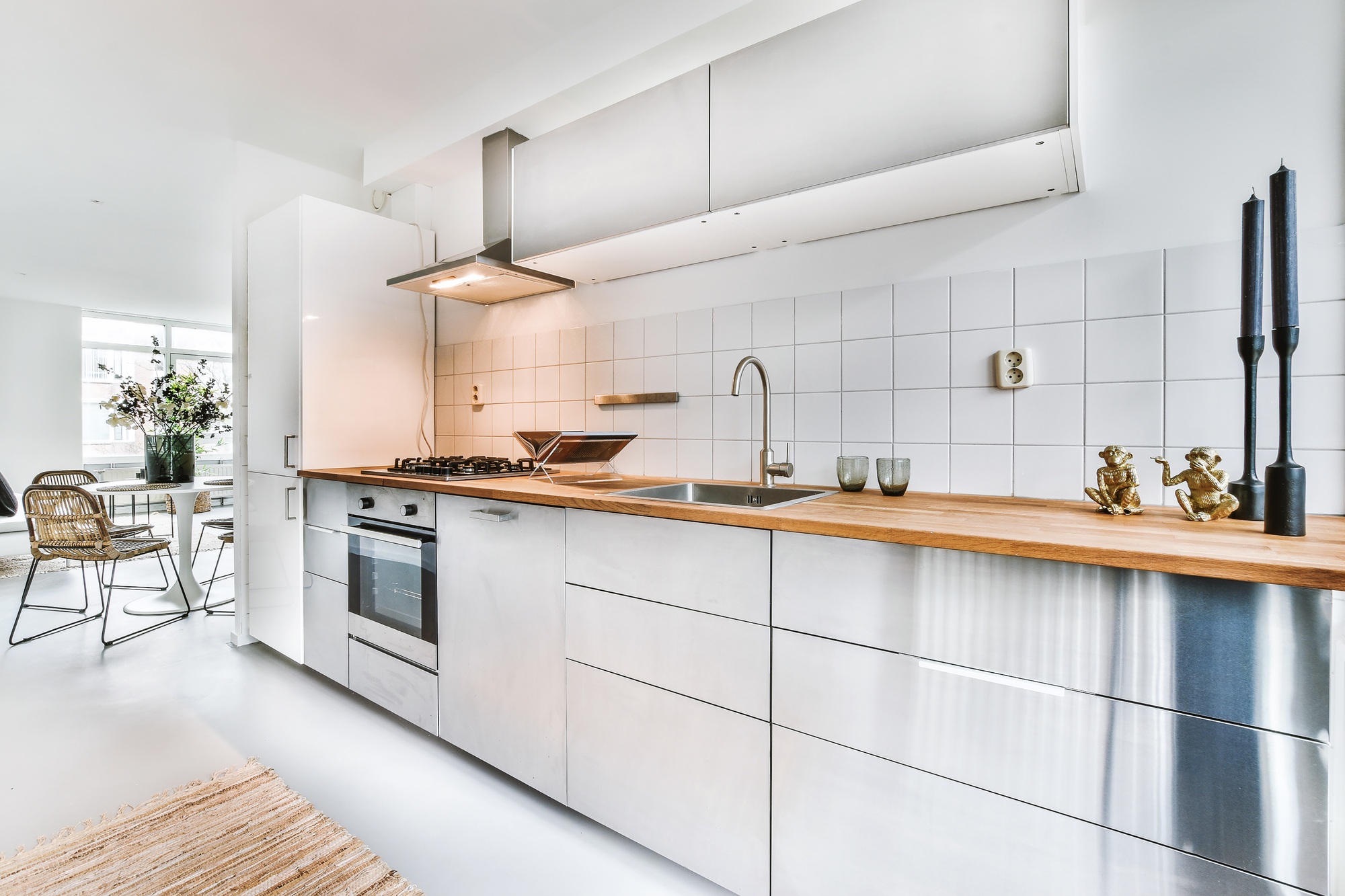 Open plan kitchen interior design