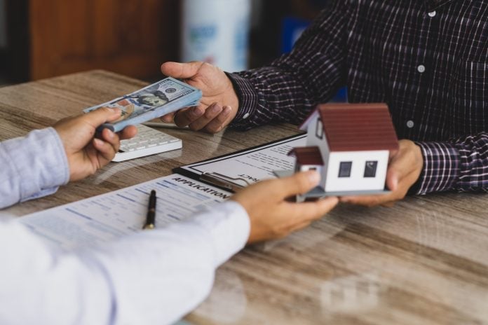 Real estate concept, legal agreement contract, rental, lease, mortgage.
